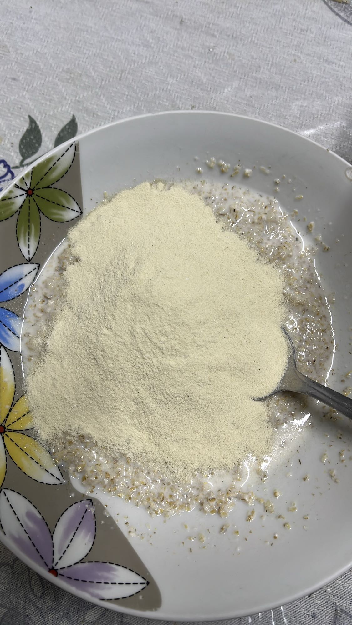 mingau de aveia e leite em pó