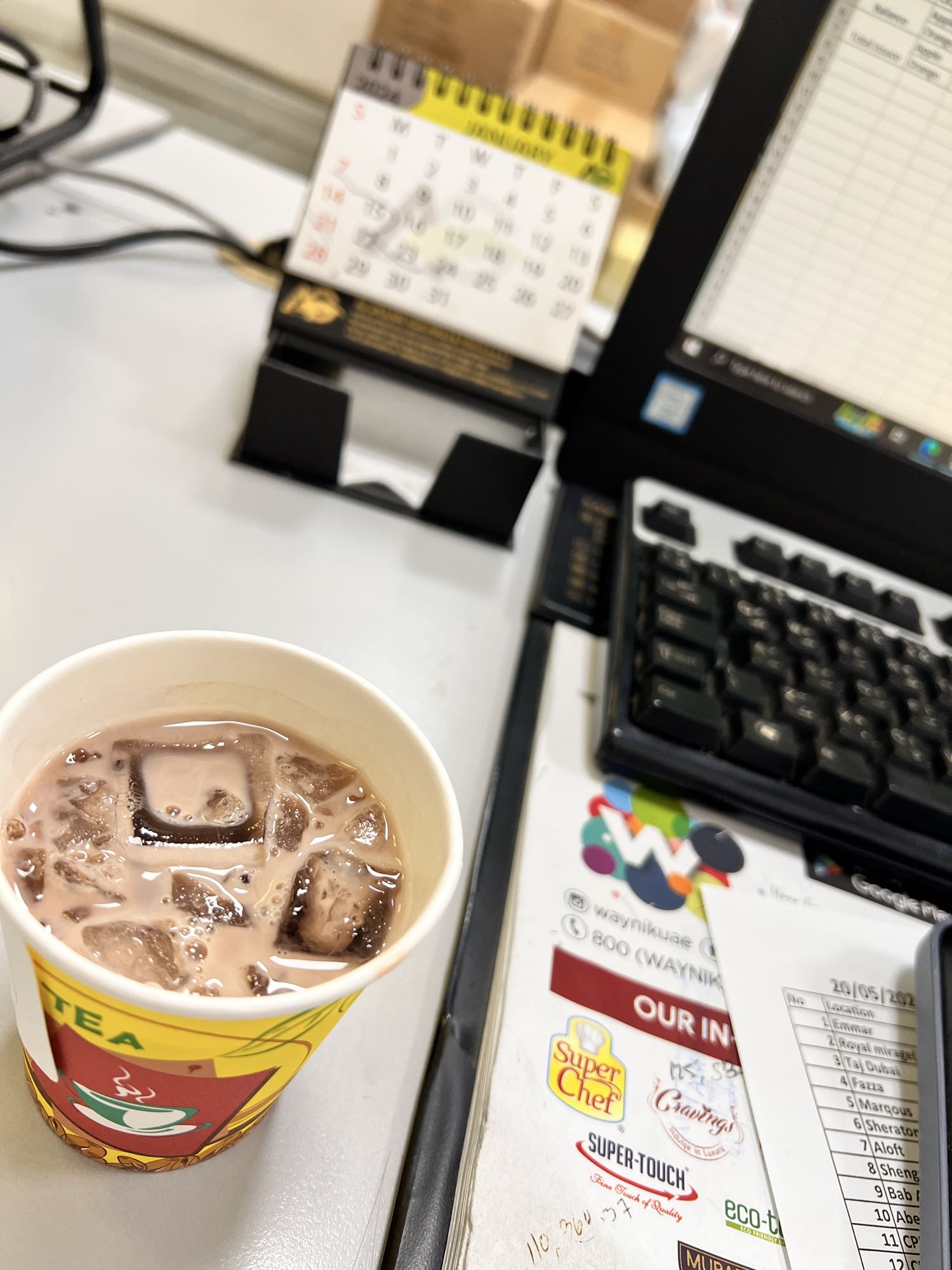 Iced chocolate drink