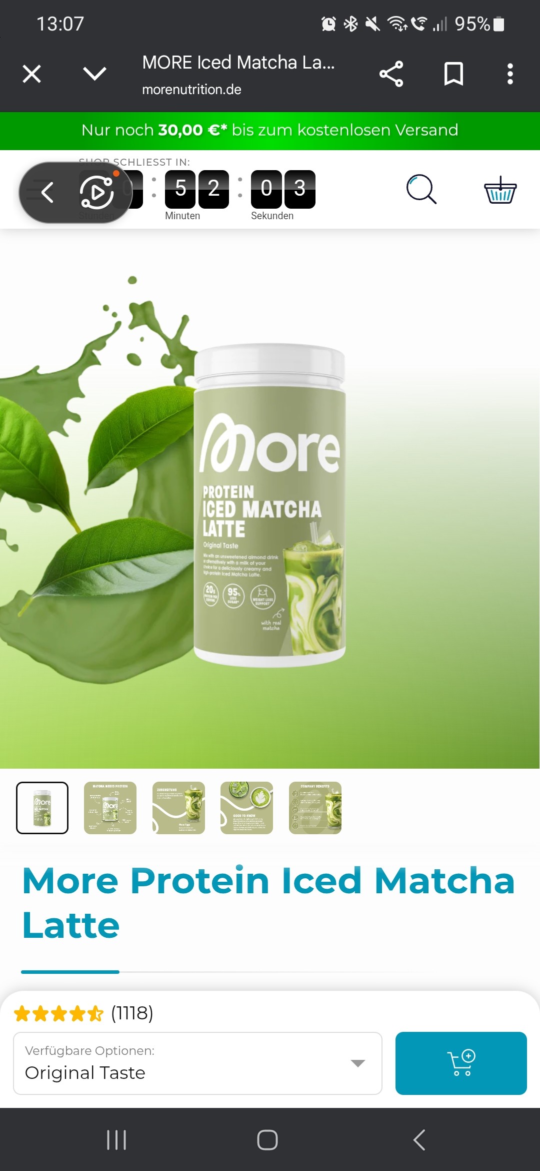 Protein Iced Matcha Latte