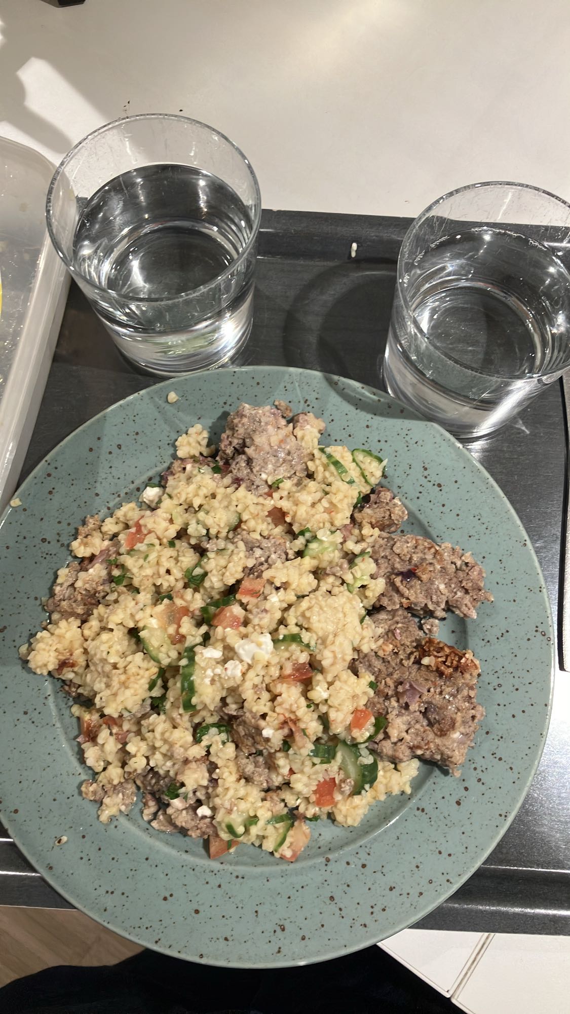 Bulgursallad med köttfärs