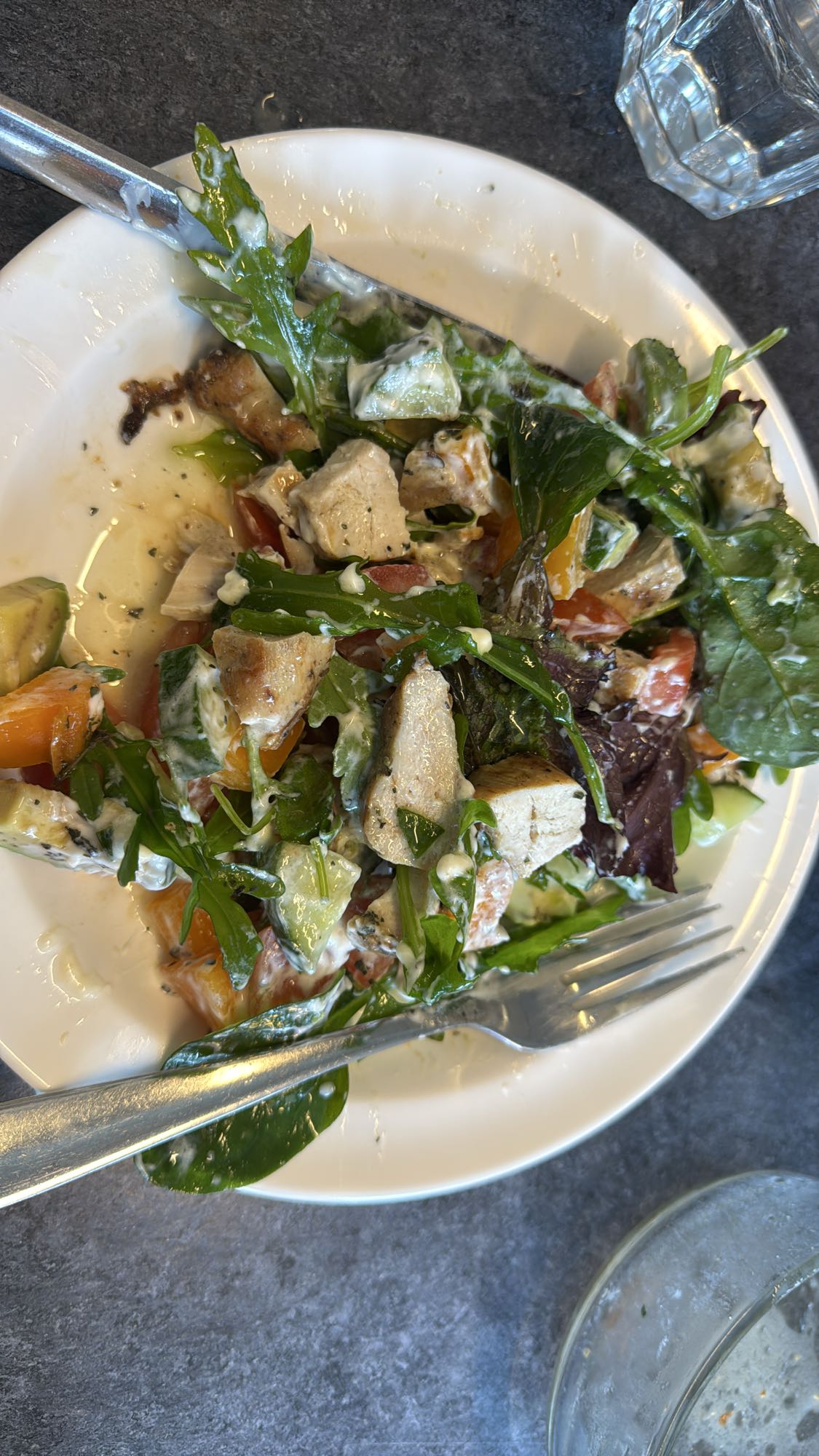Kycklingsallad med dressing