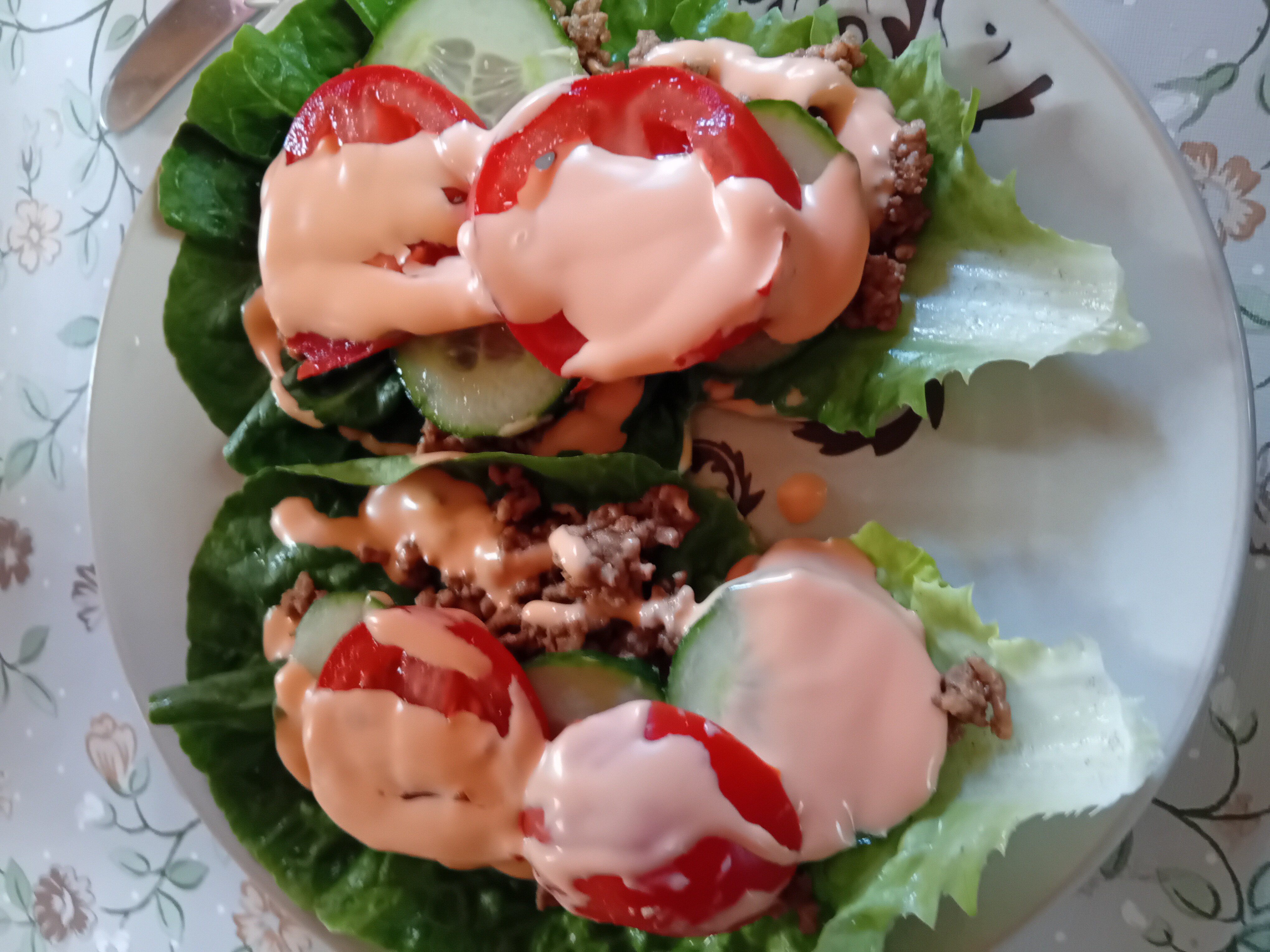 Salladswraps med köttfärs