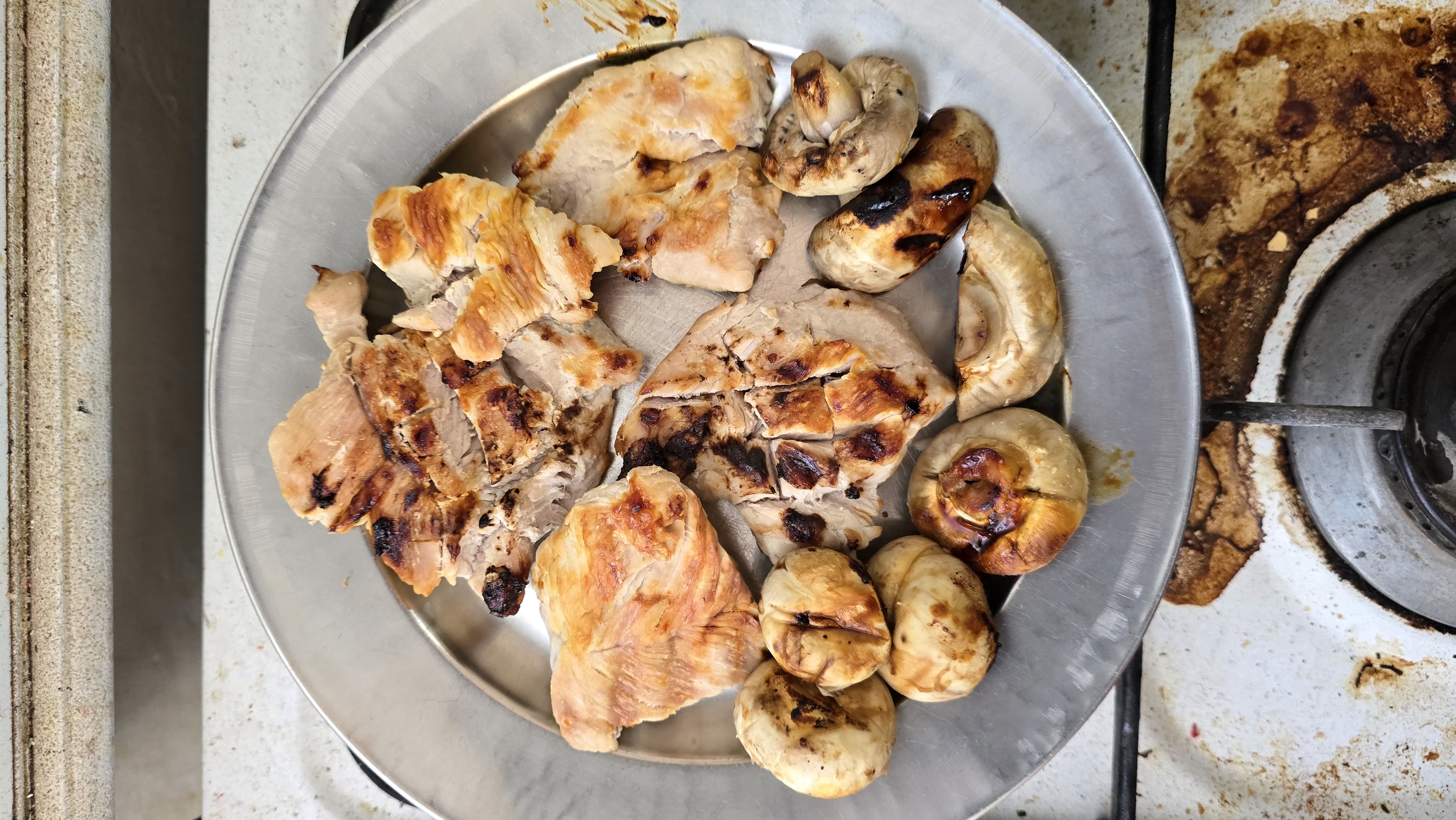 Grilled Chicken and Mushrooms