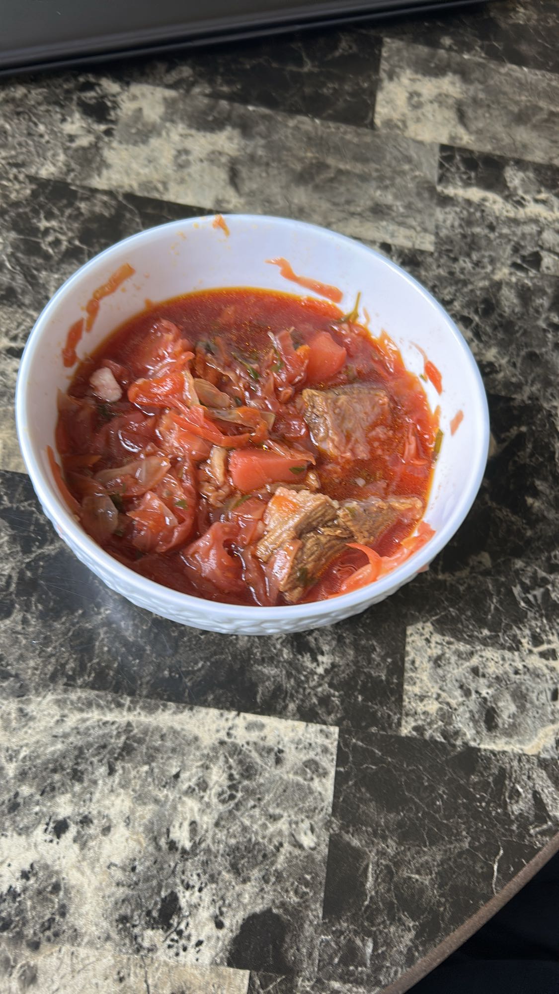 борщ с говядиной