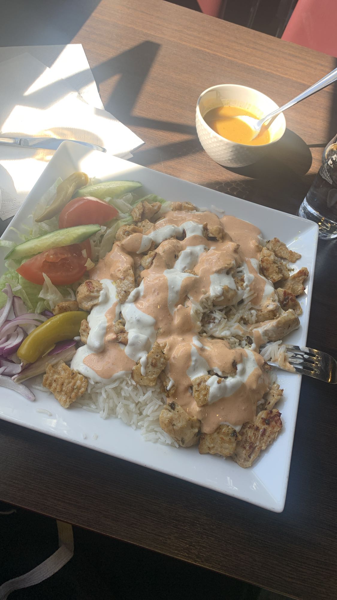 Kyckling med ris & sås