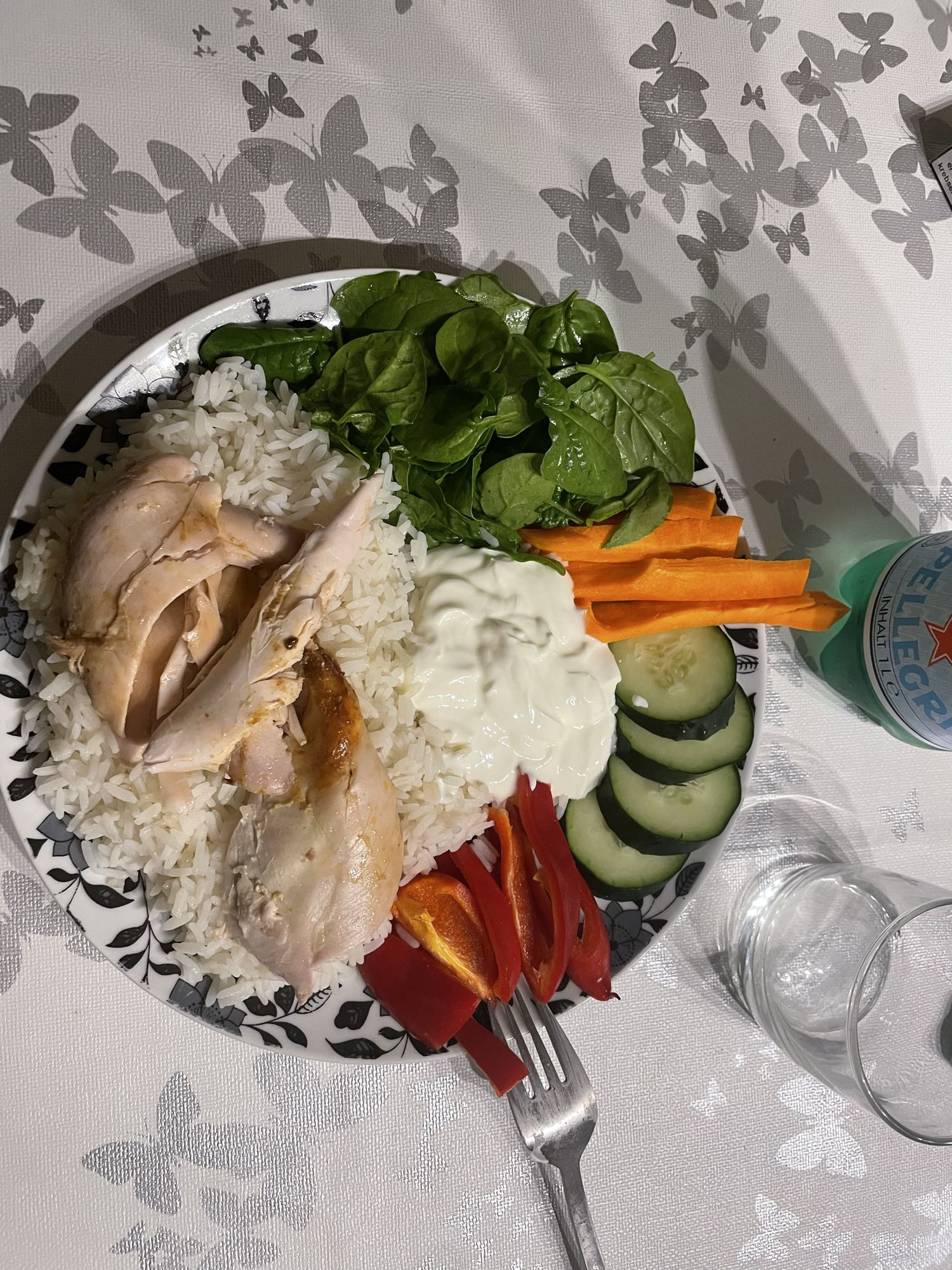 Kip met rijst en groenten