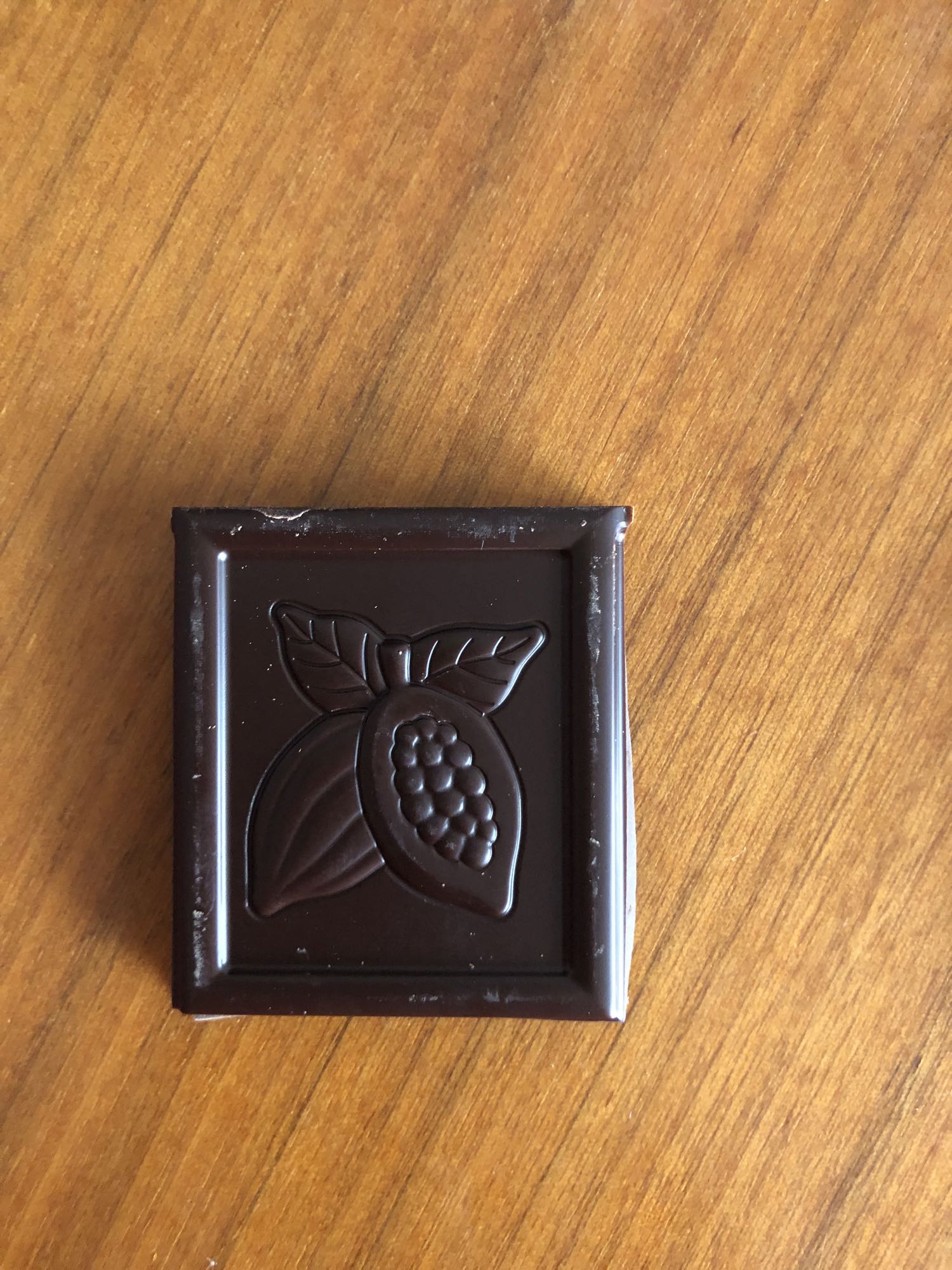 Dark chocolate square
