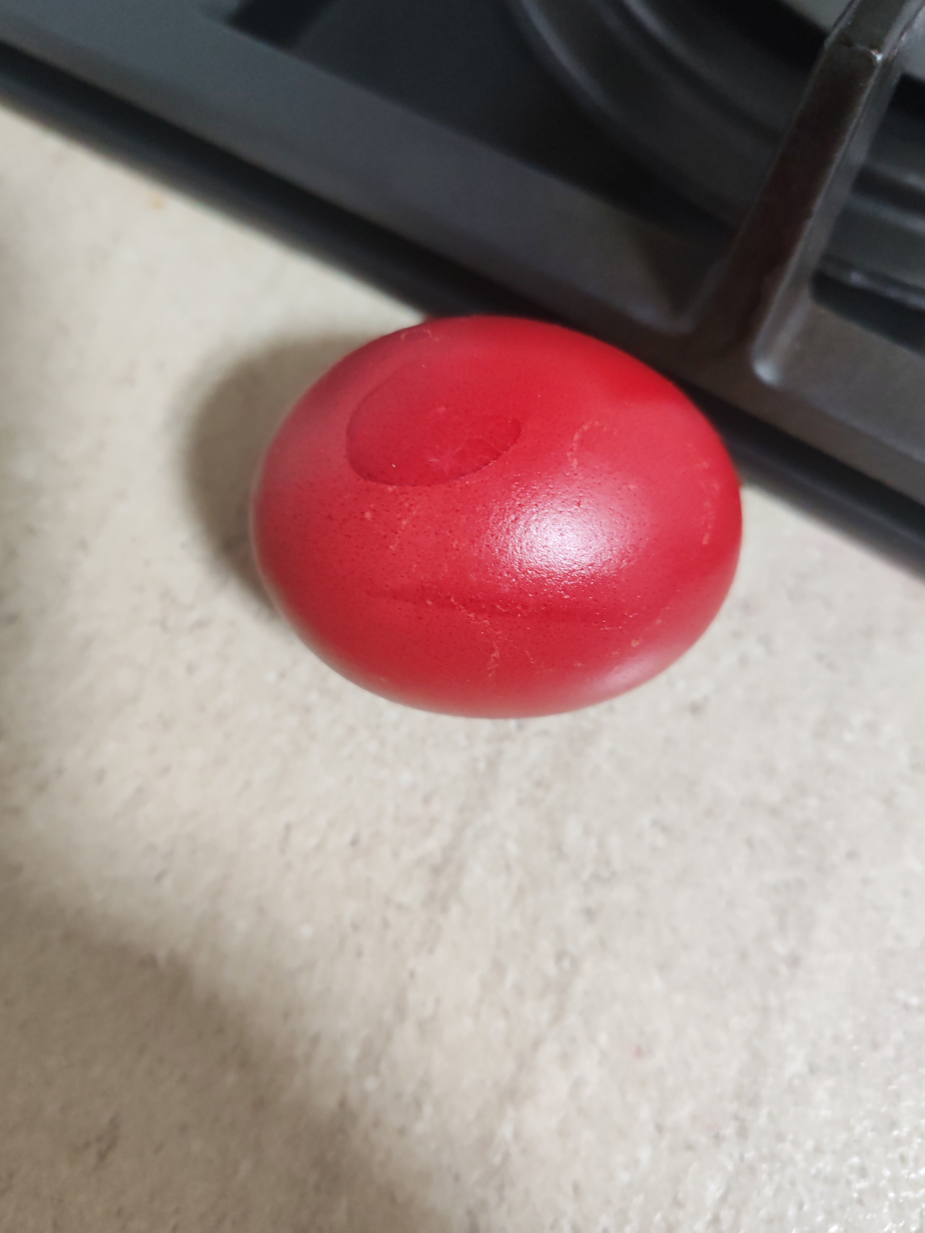 Red dyed boiled egg