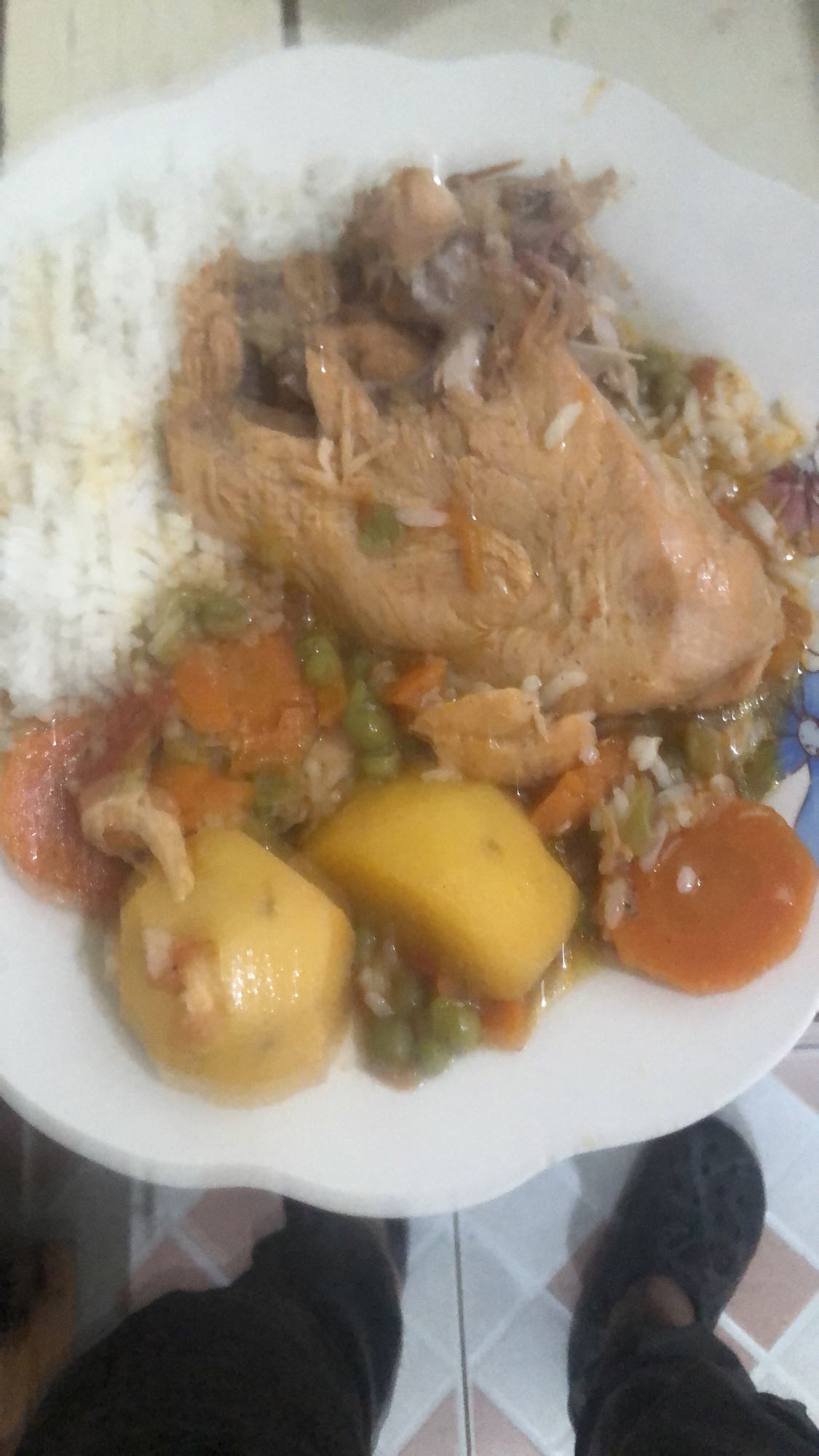 Pollo guisado con arroz
