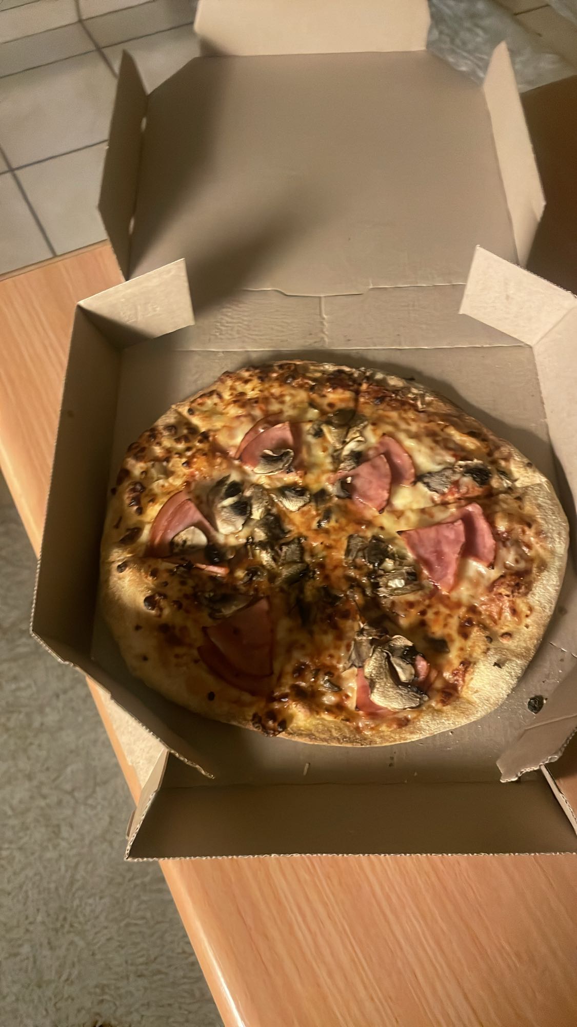 Ham and Mushroom Pizza