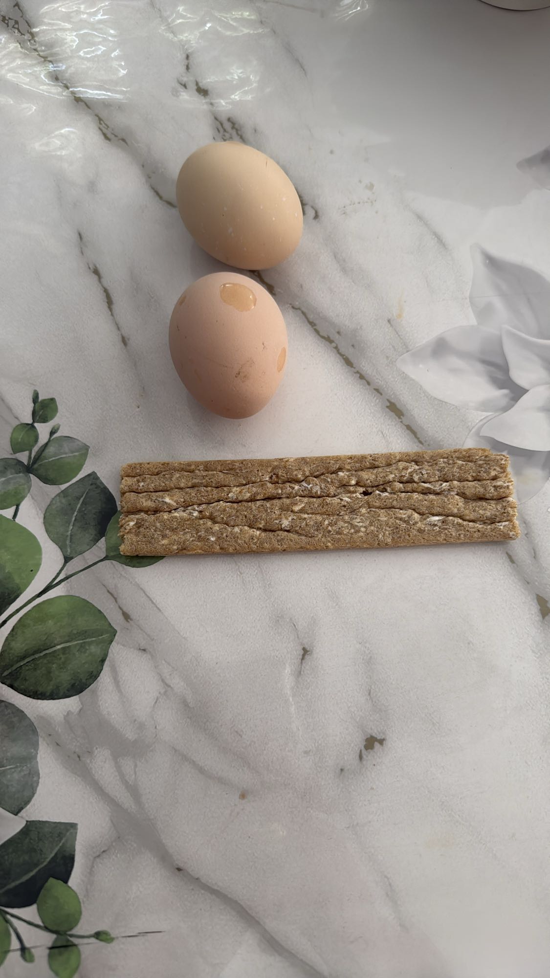 Яйца и хлебцы