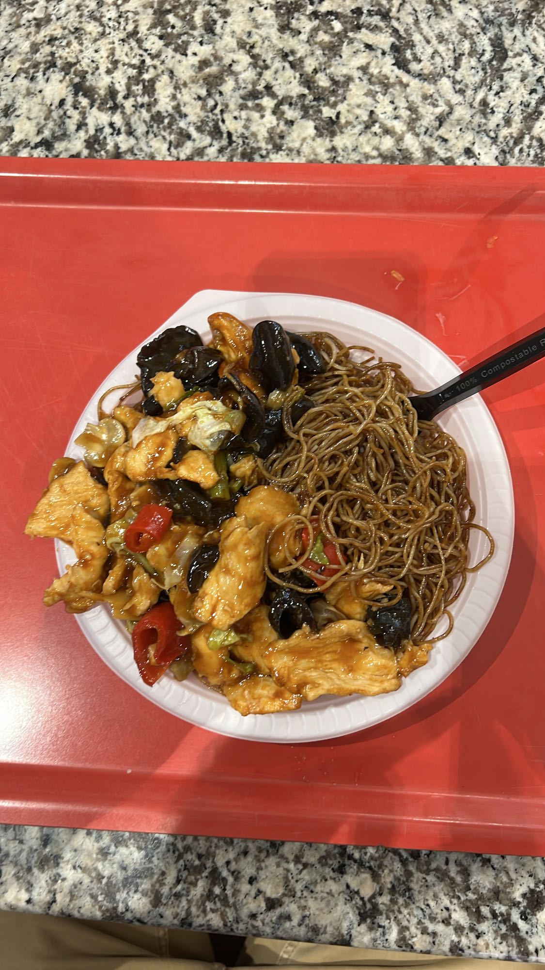 Chicken stir-fry noodles