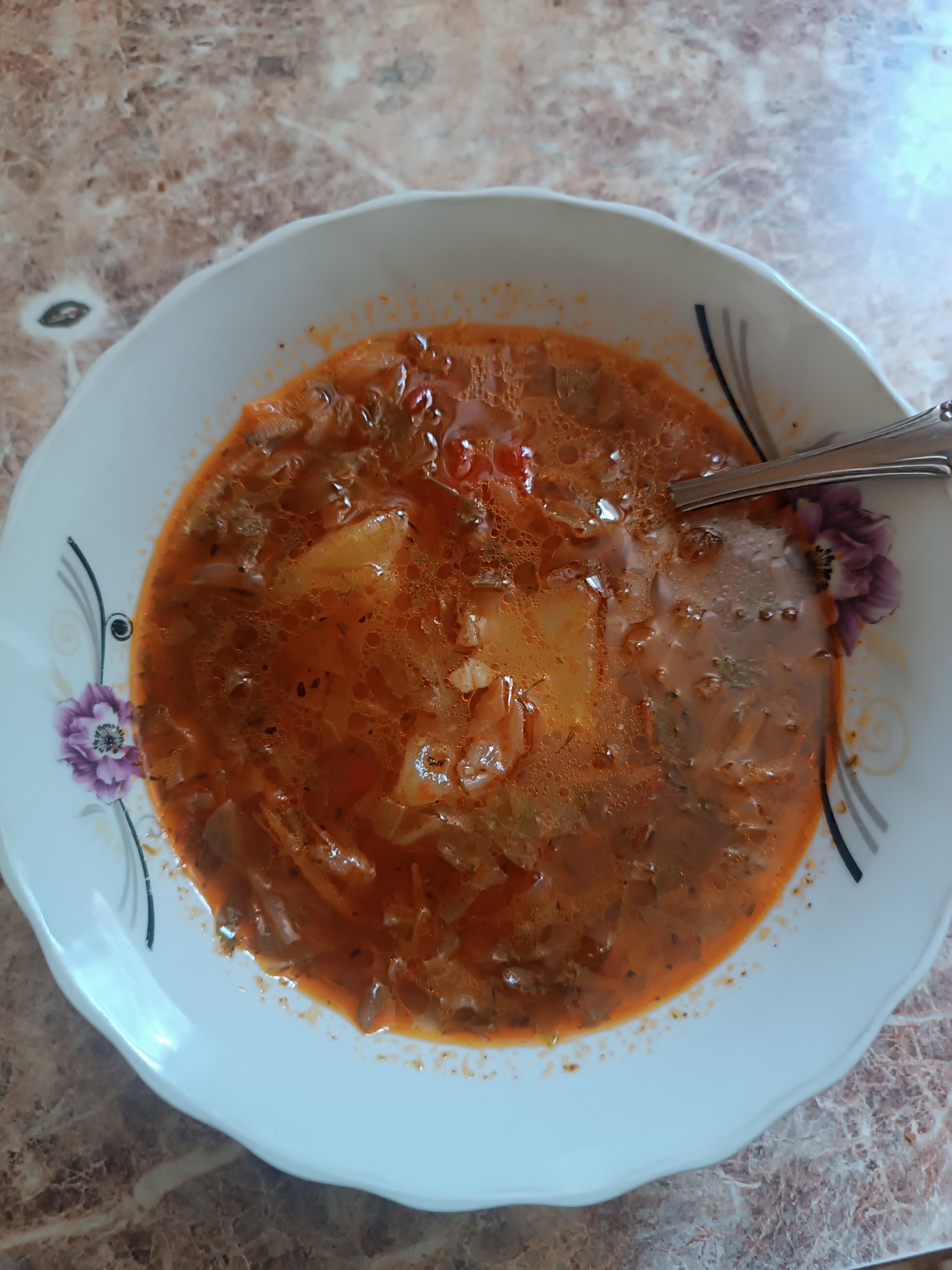 Cabbage vegetable soup