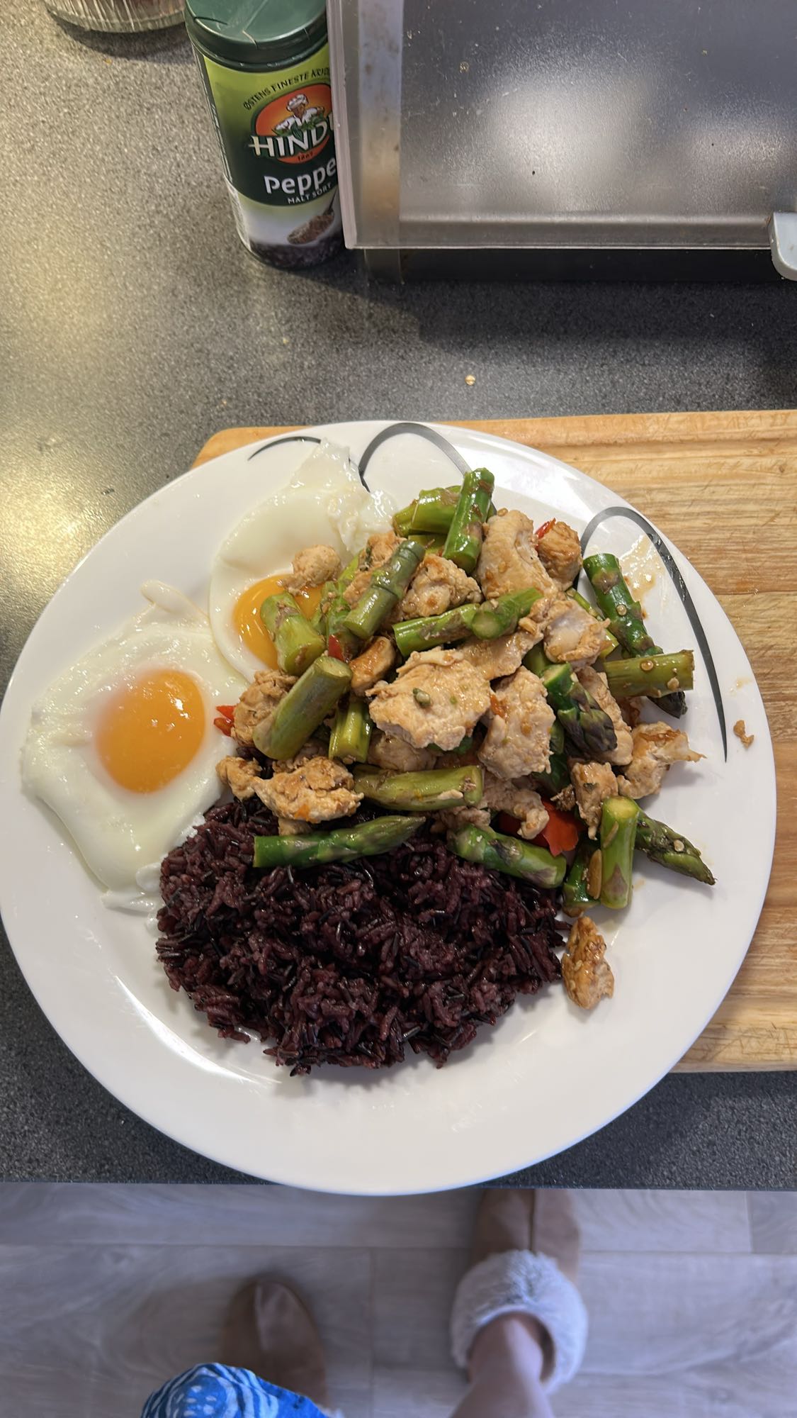 Kylling med svart ris