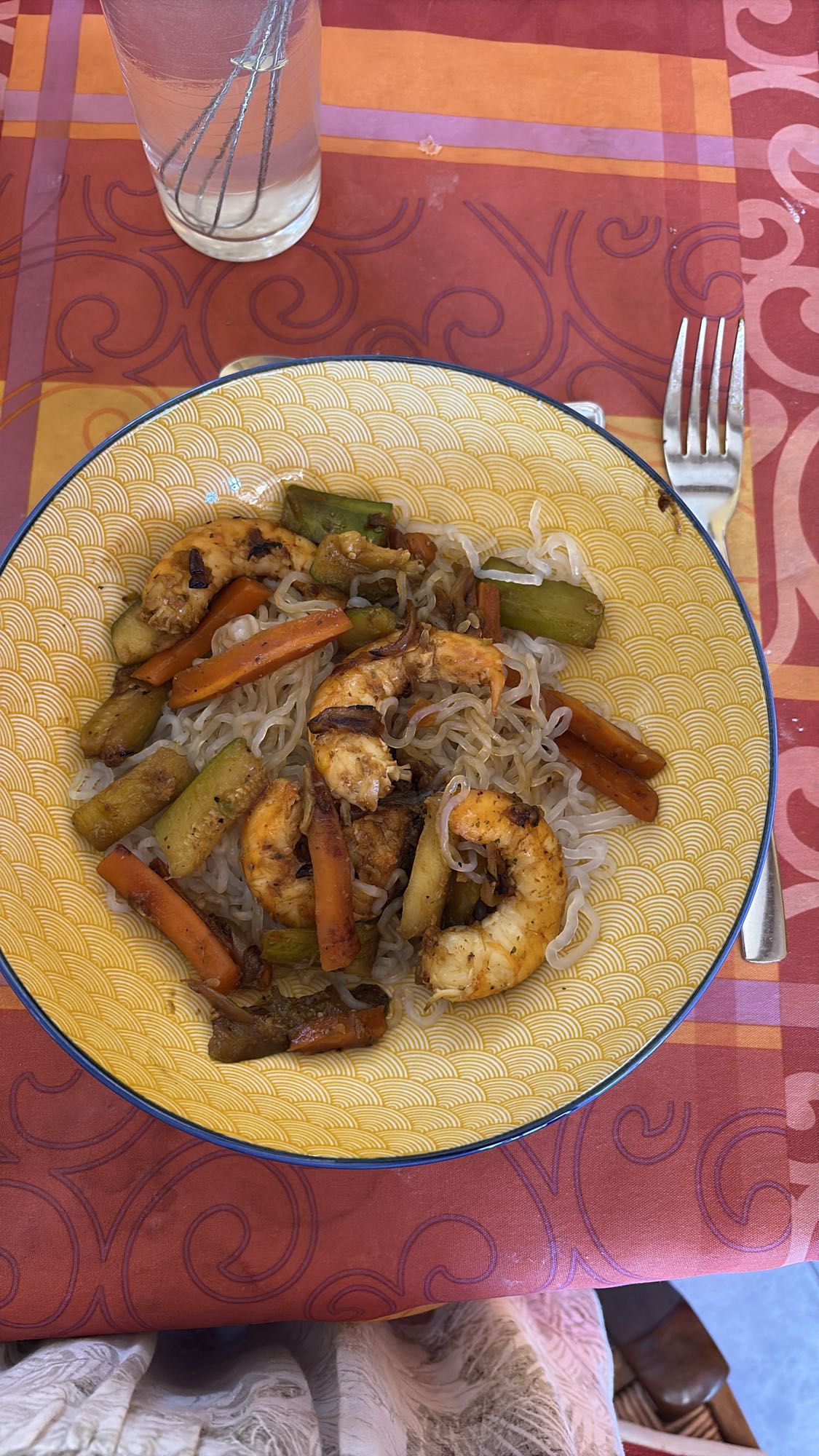 Nouilles aux crevettes