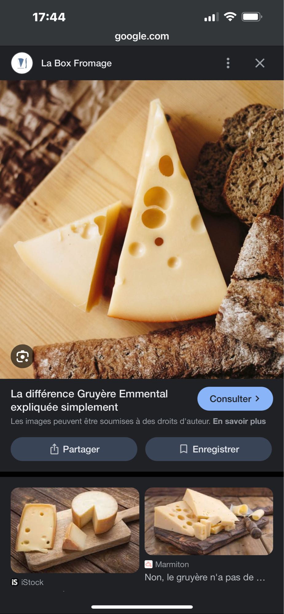Fromage et pain