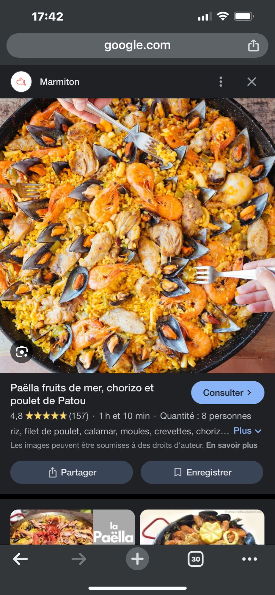 Paëlla fruits de mer