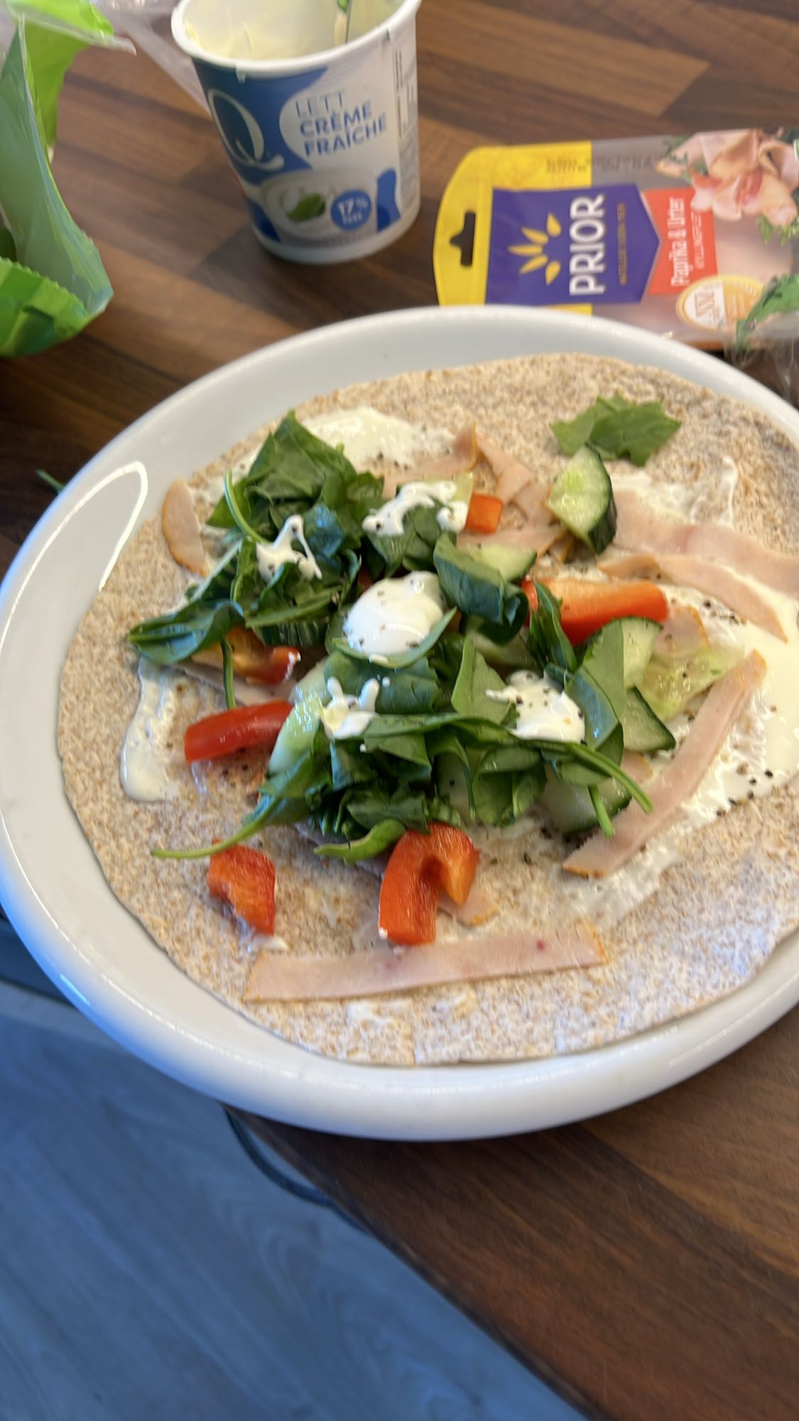 Fullkornwrap med kalkun