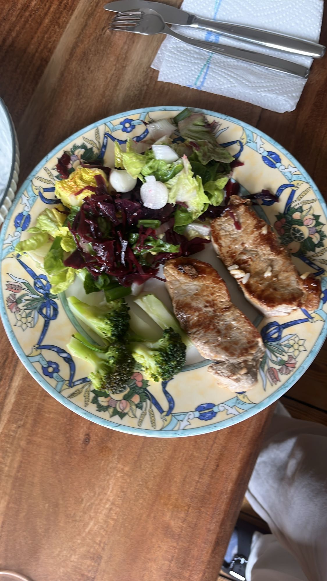 Grilled Meat with Salad