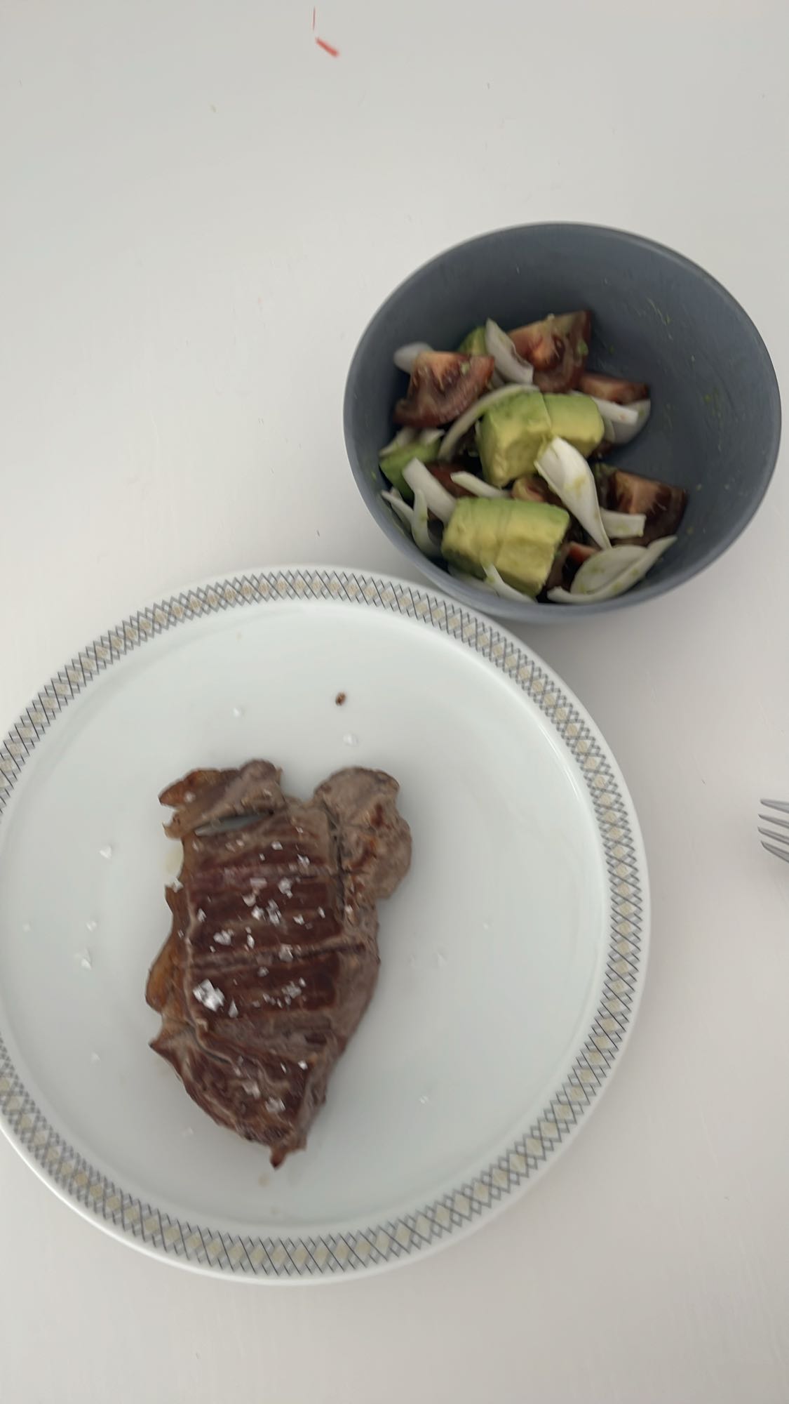 Steak with Avocado Salad