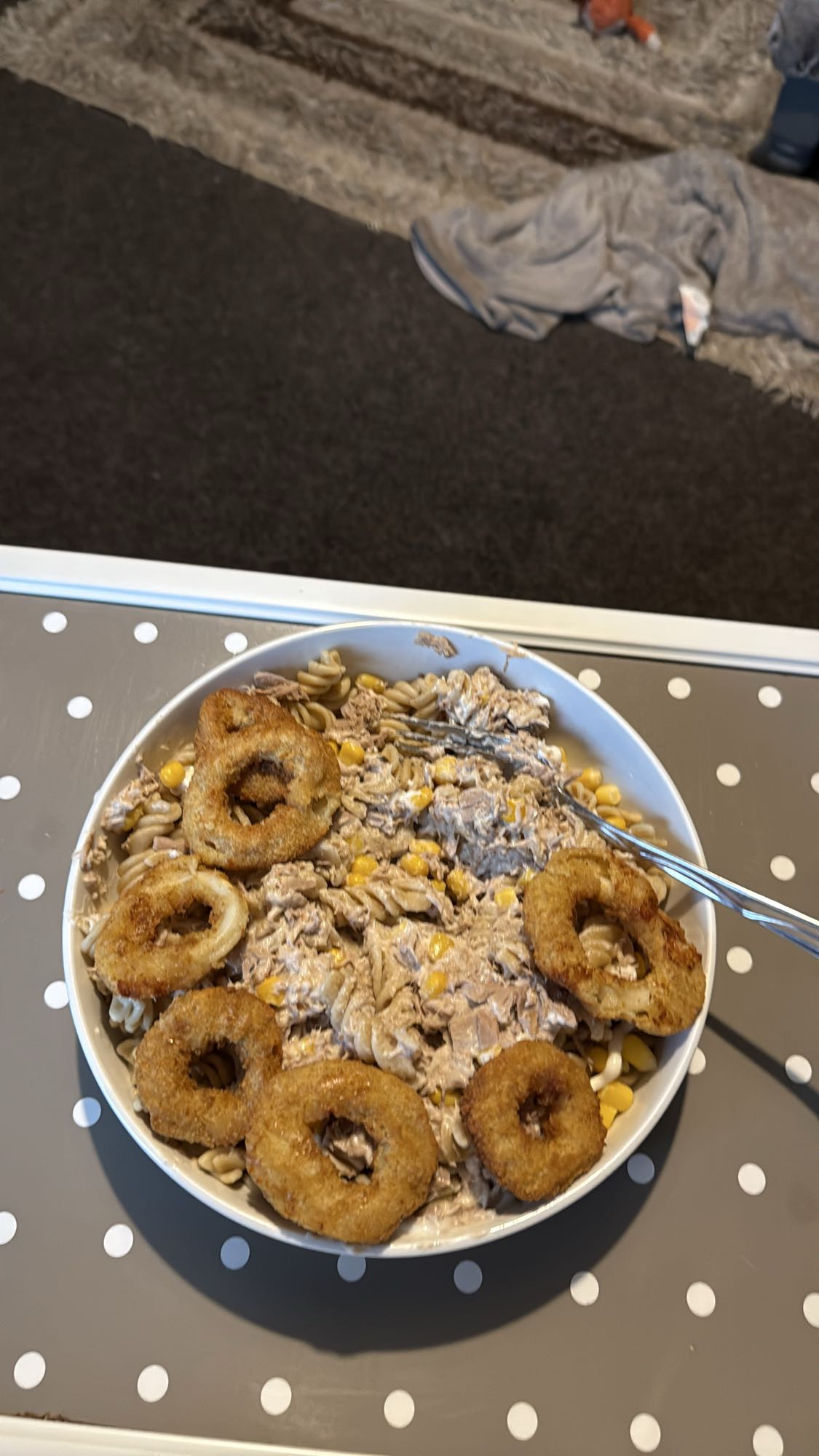 Tuna Pasta with Squid Rings