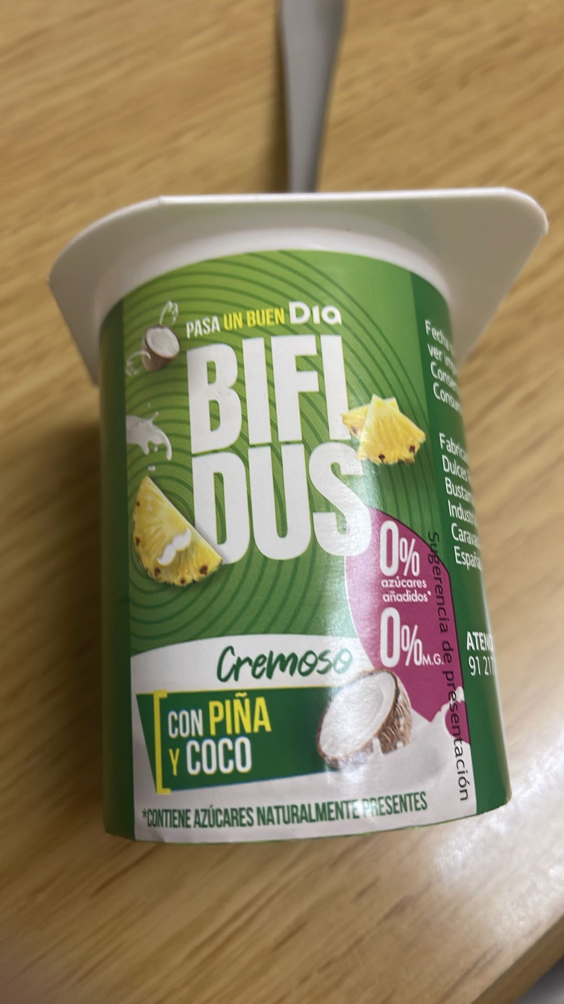 Yogur bifidus piña coco