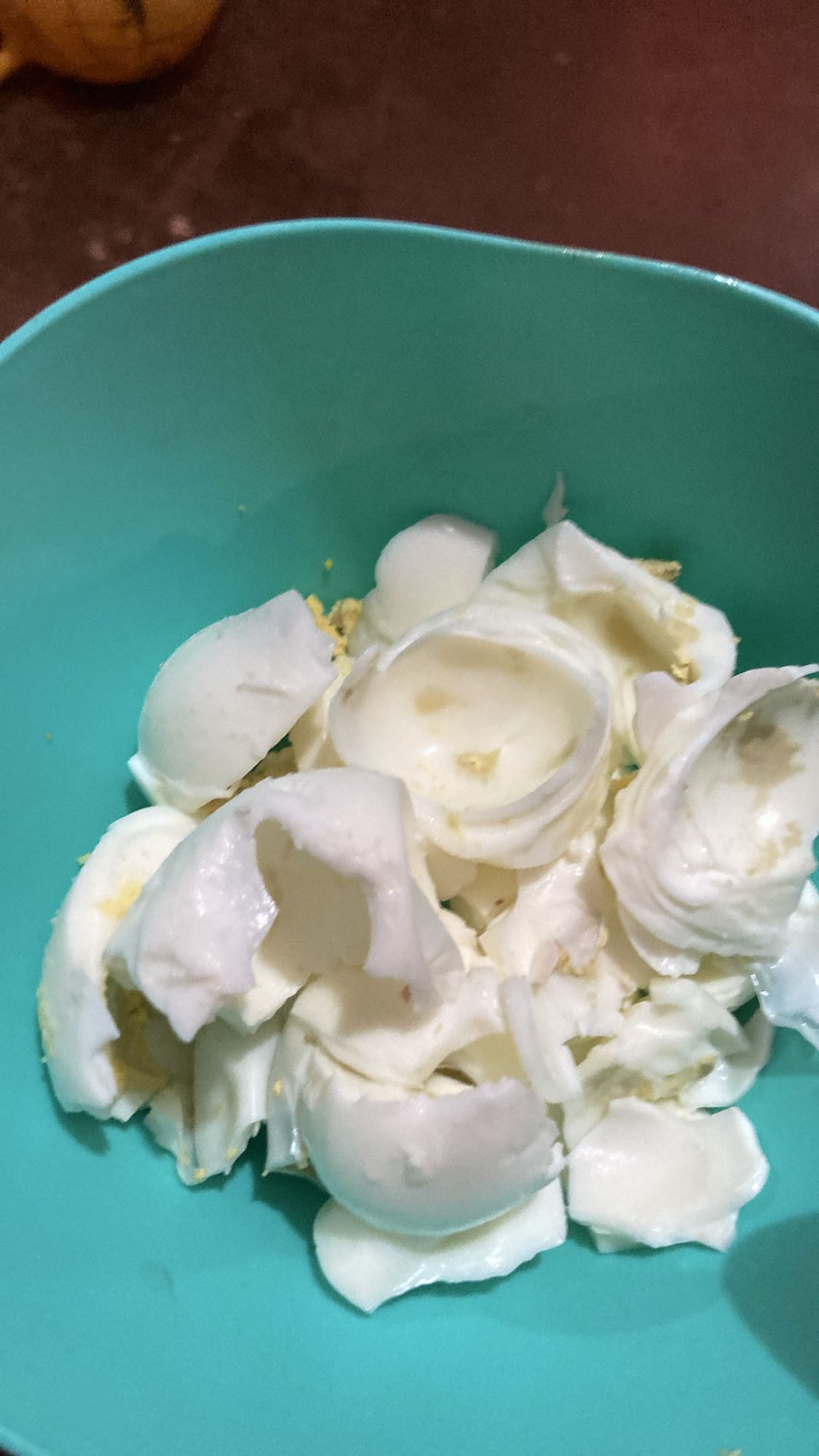 Claras de huevo cocidas