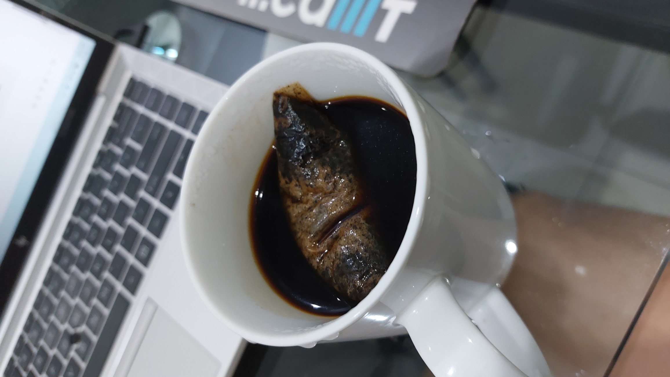 Black tea with teabag