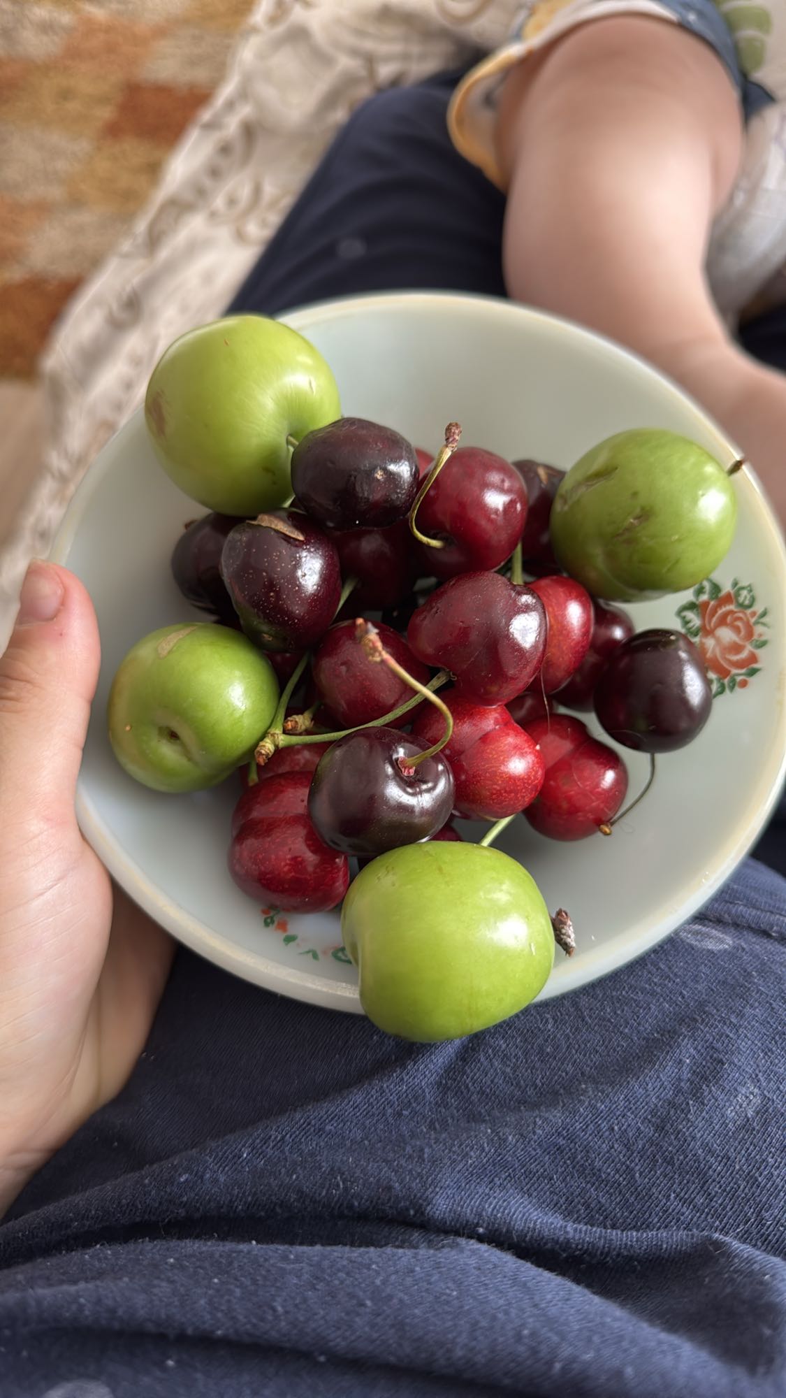 Erik ve kiraz tabağı