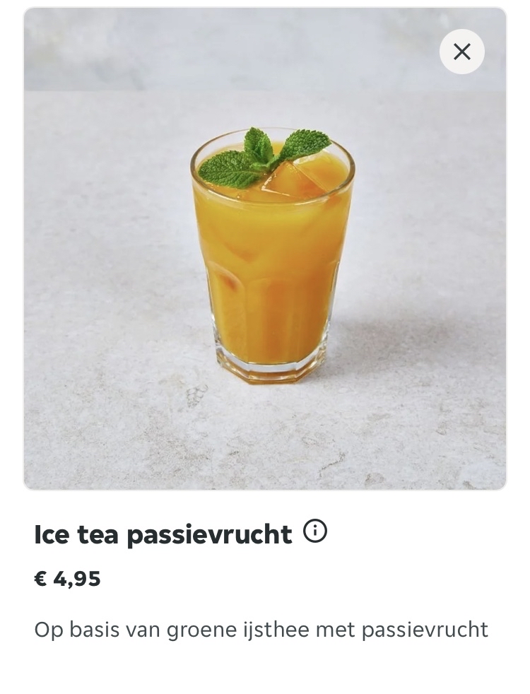 Ice tea passievrucht