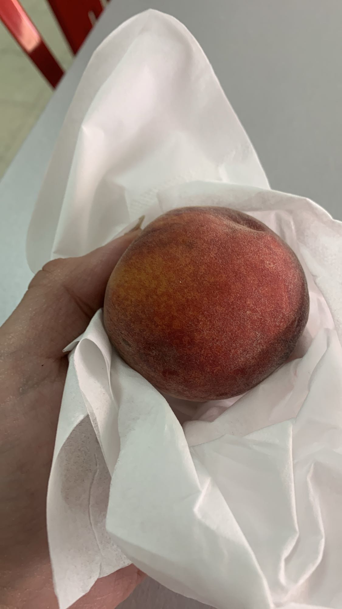 Fresh peach snack