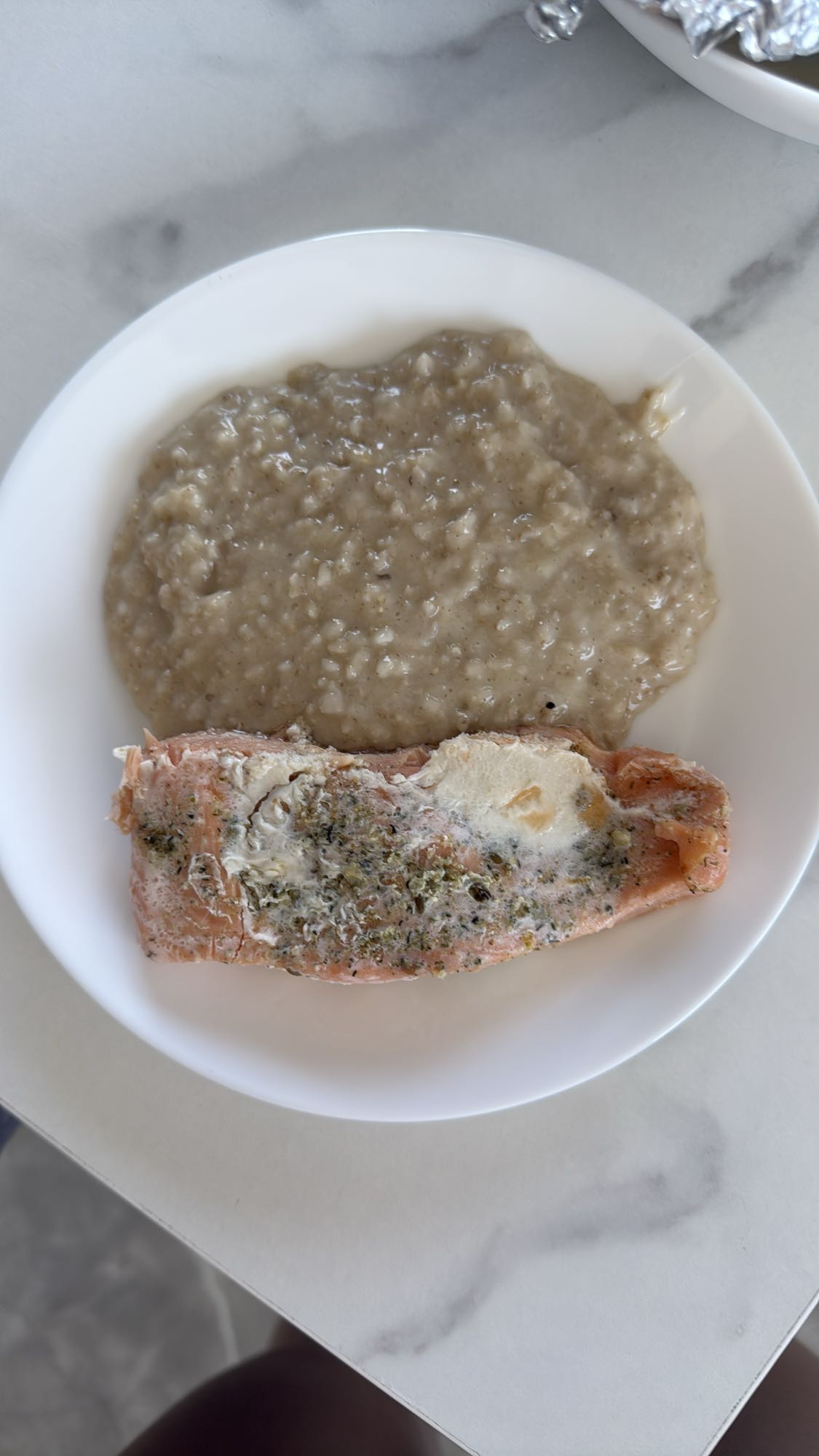 овсянка с лососем