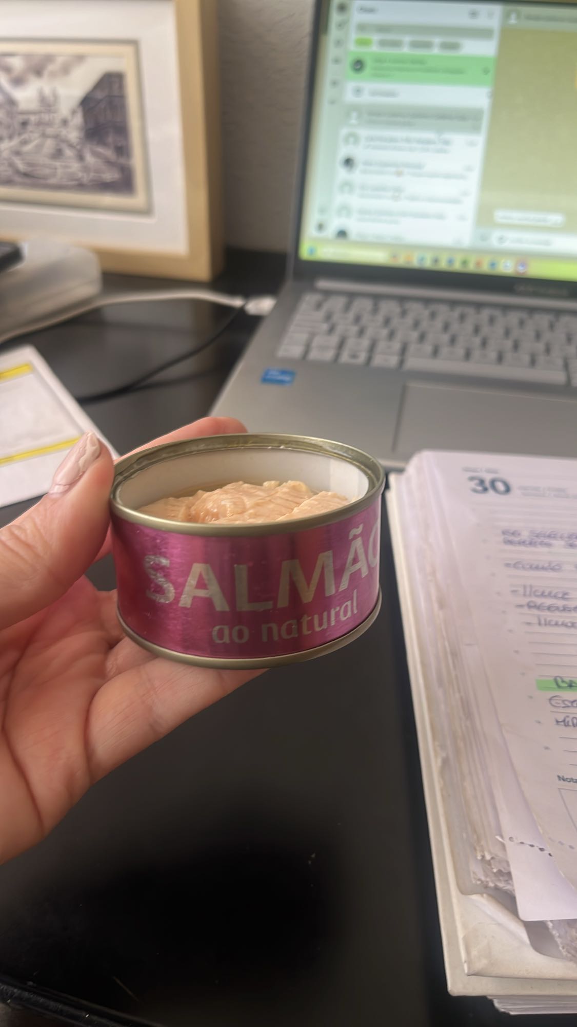 salmón enlatado natural