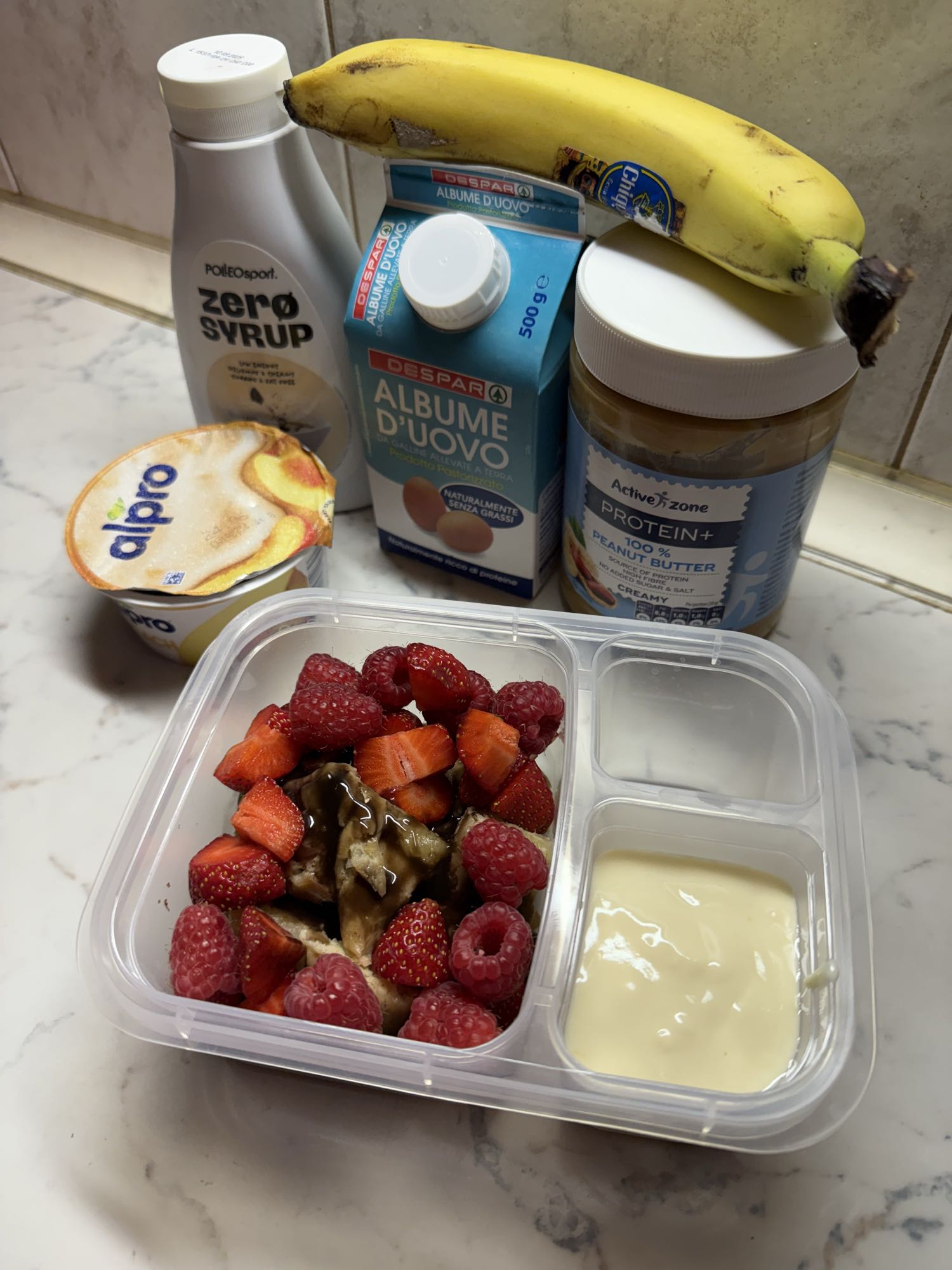 Protein Fruit Waffle Bowl