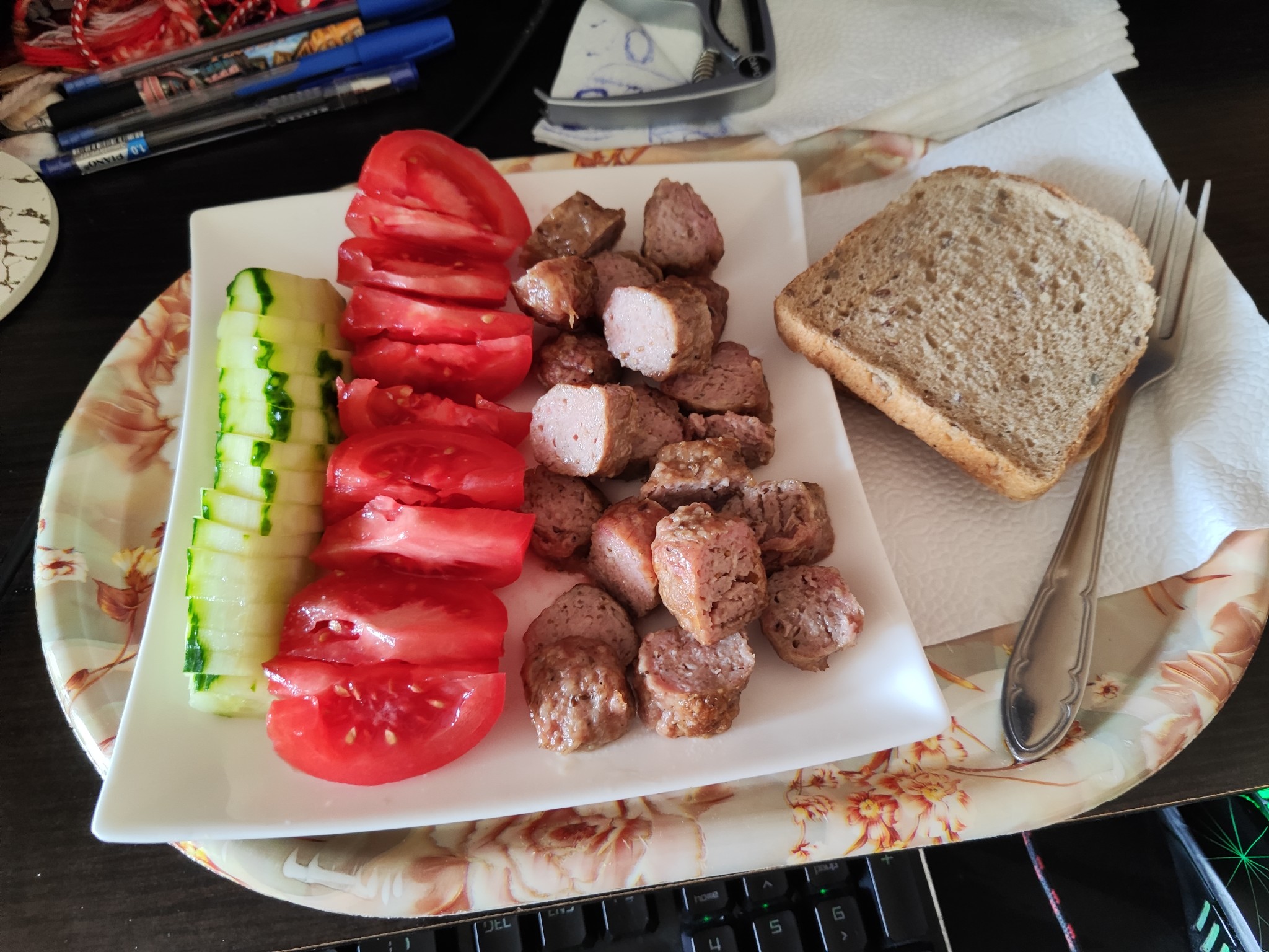 Sausage Veggie Plate