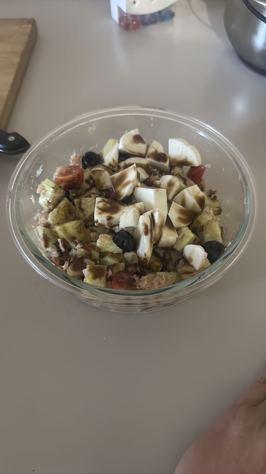 Ensalada de atún y huevo