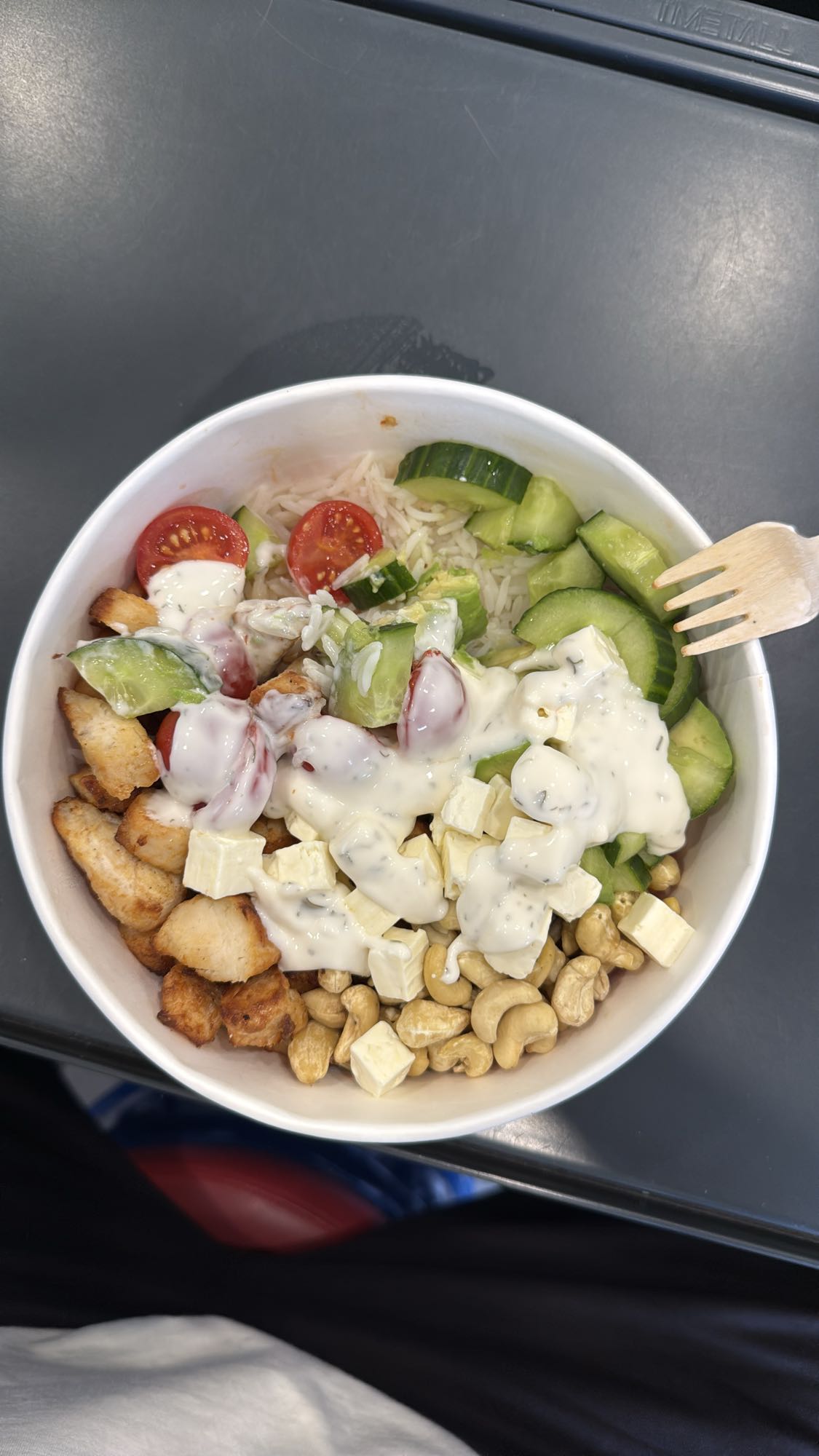 Kip rijst salade bowl