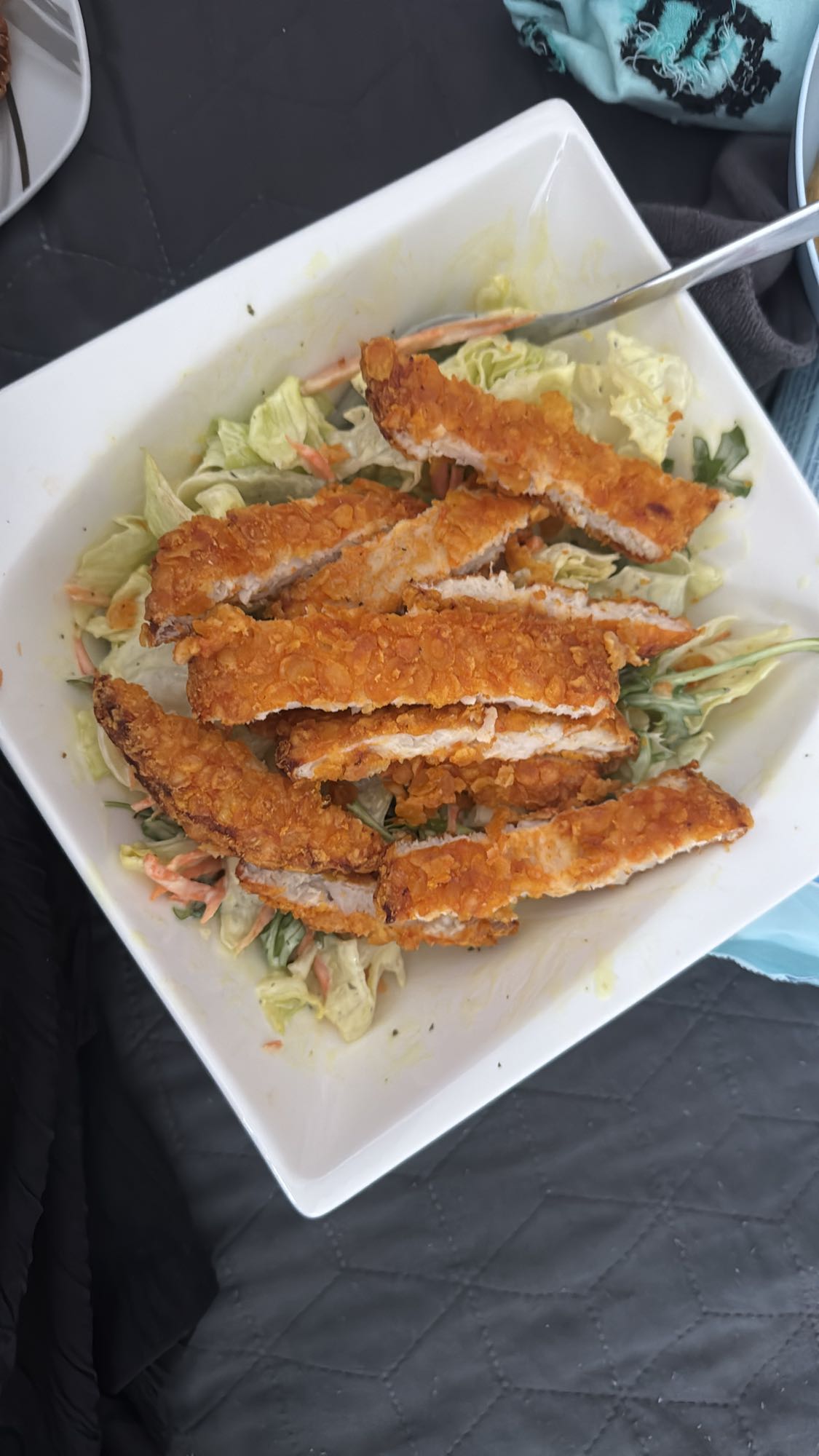 Knuspriger Hähnchensalat