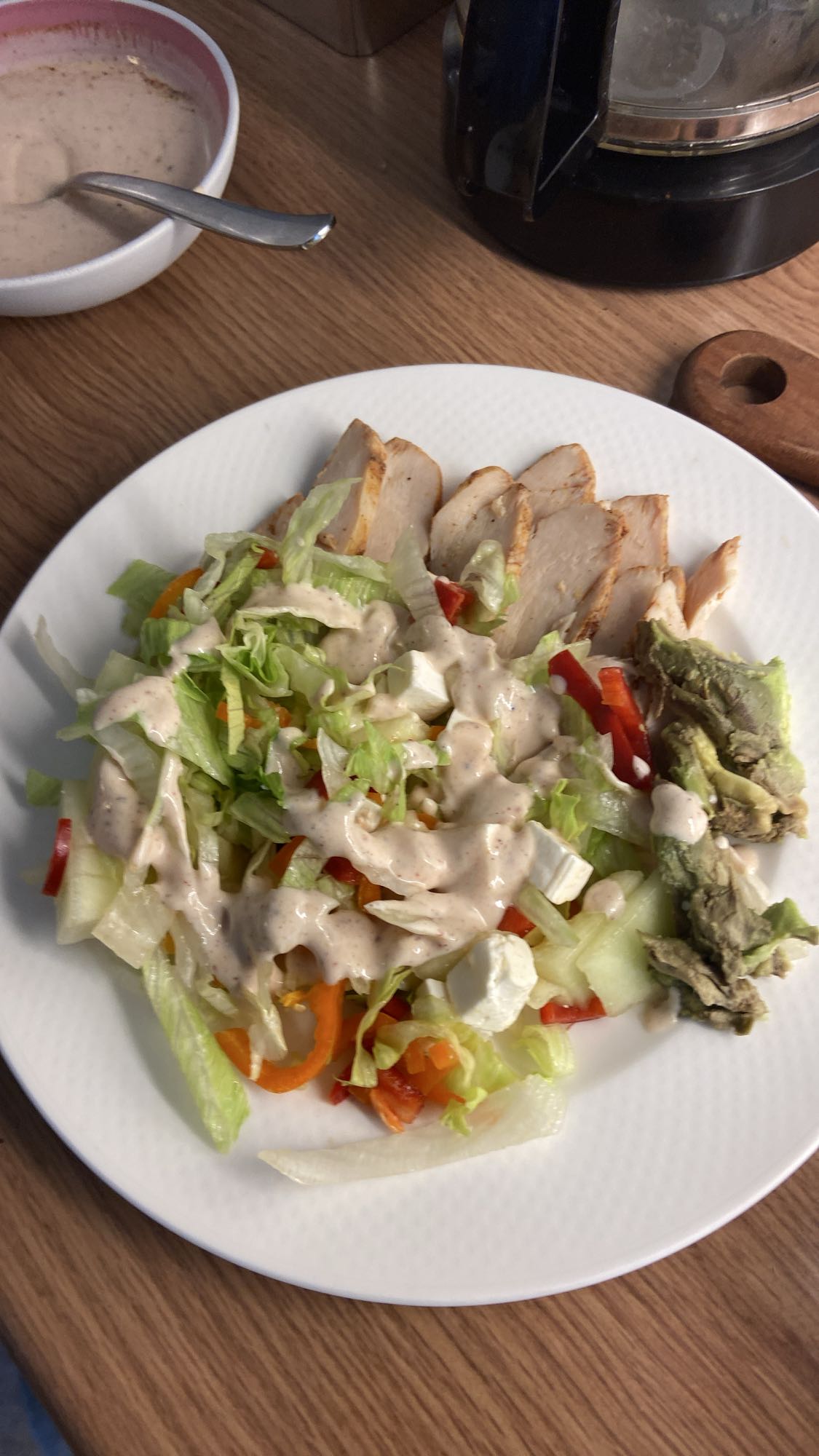 Kycklingsallad med dressing