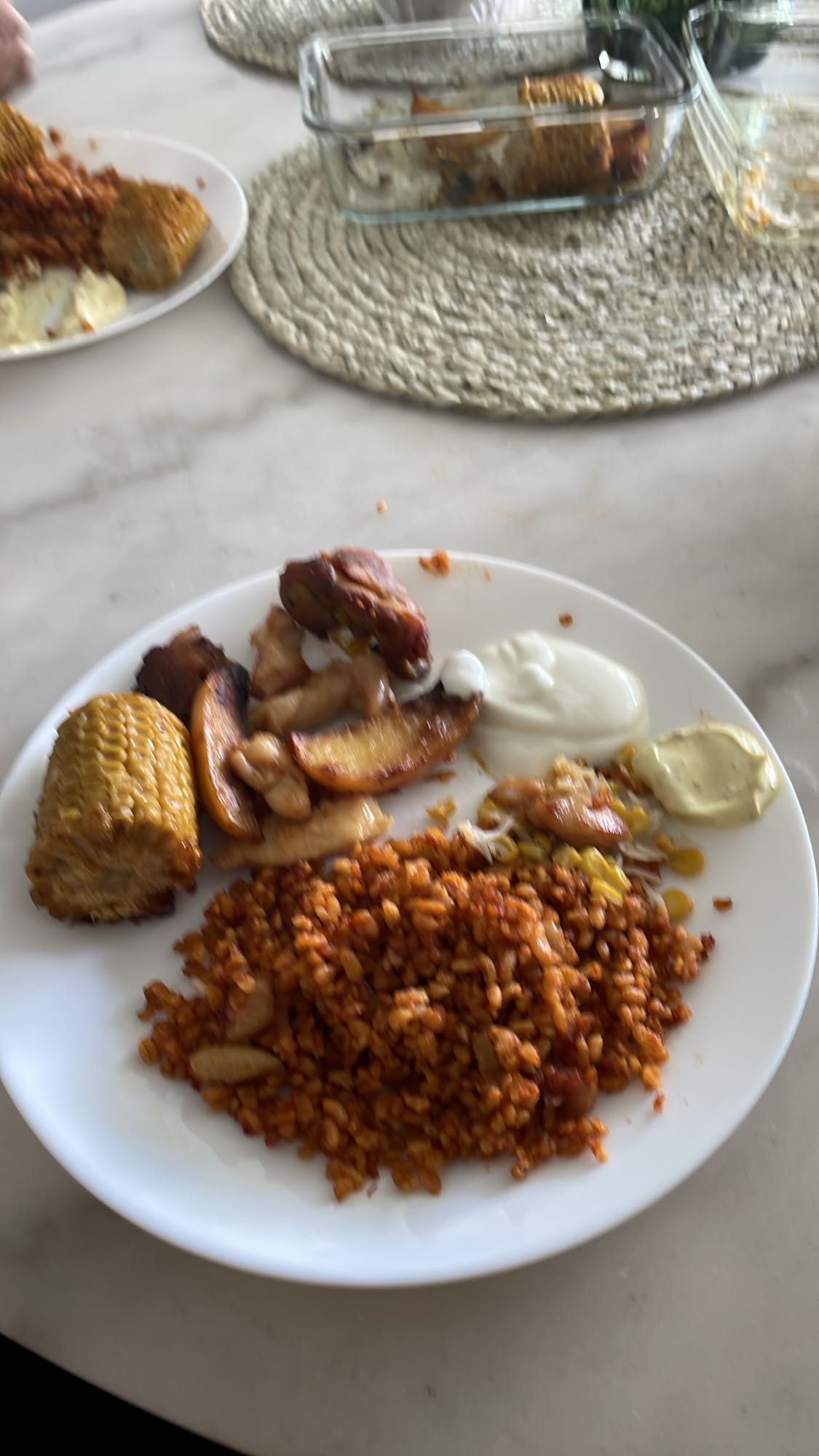 Kyckling med bulgur och majs