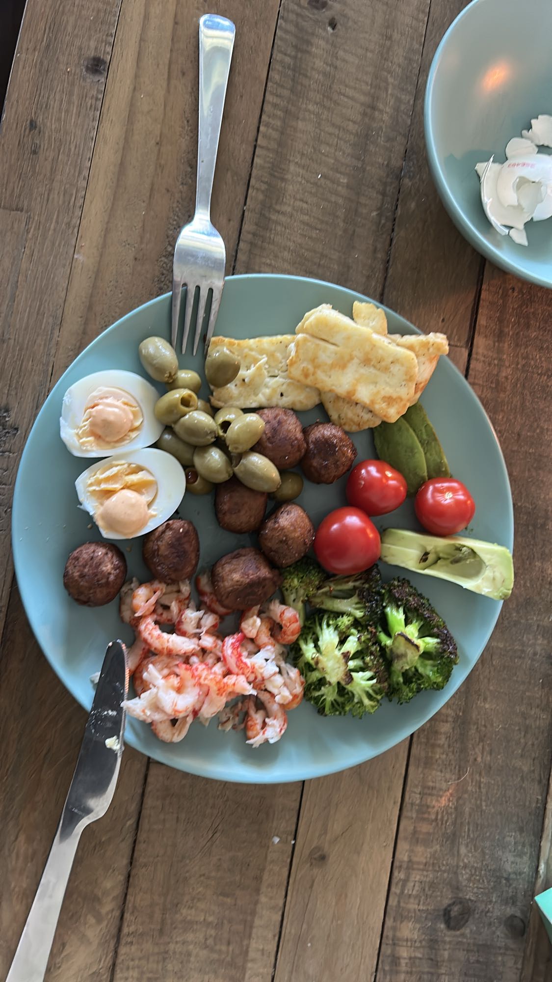 Proteintallrik med grönsaker