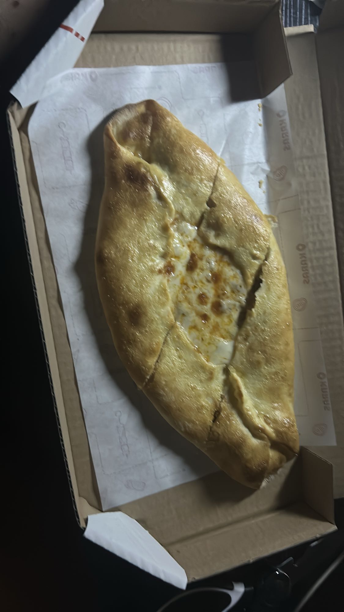 Beef and cheese stuffed pide