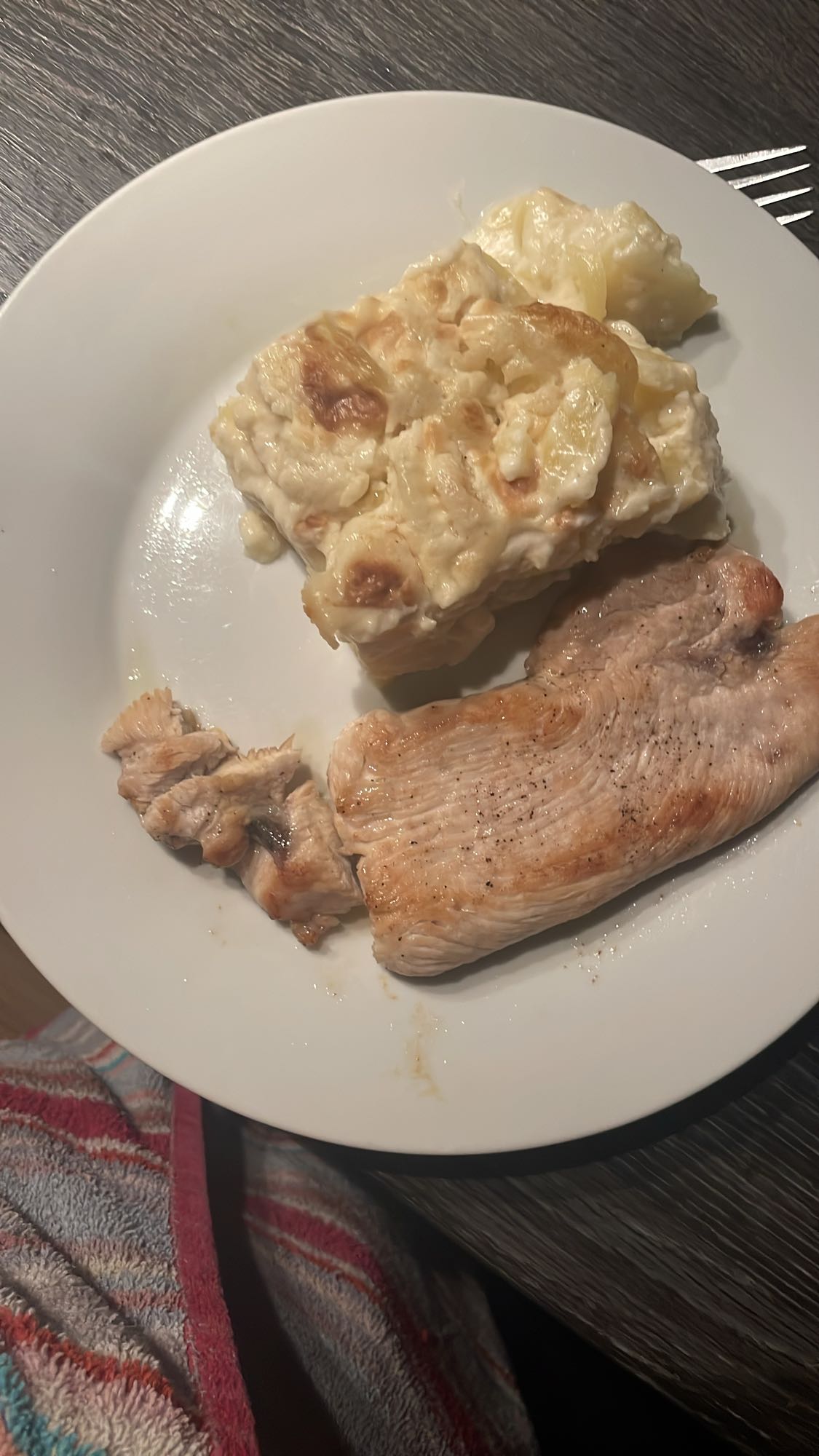 Dinde et gratin dauphinois