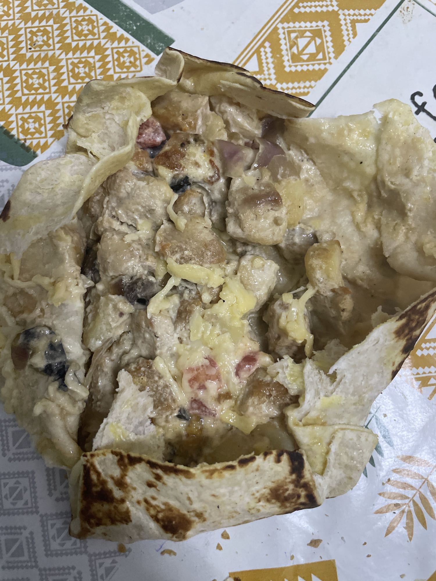 Wrap au poulet crémeux