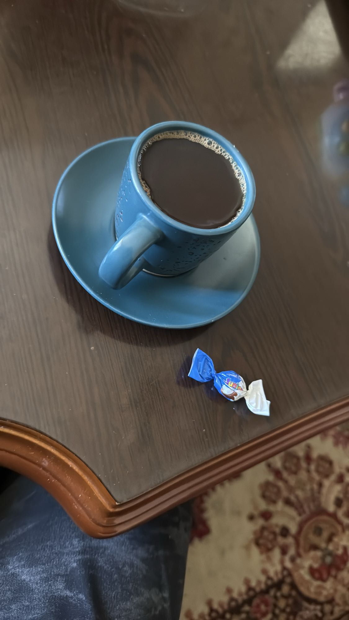 Black coffee and candy