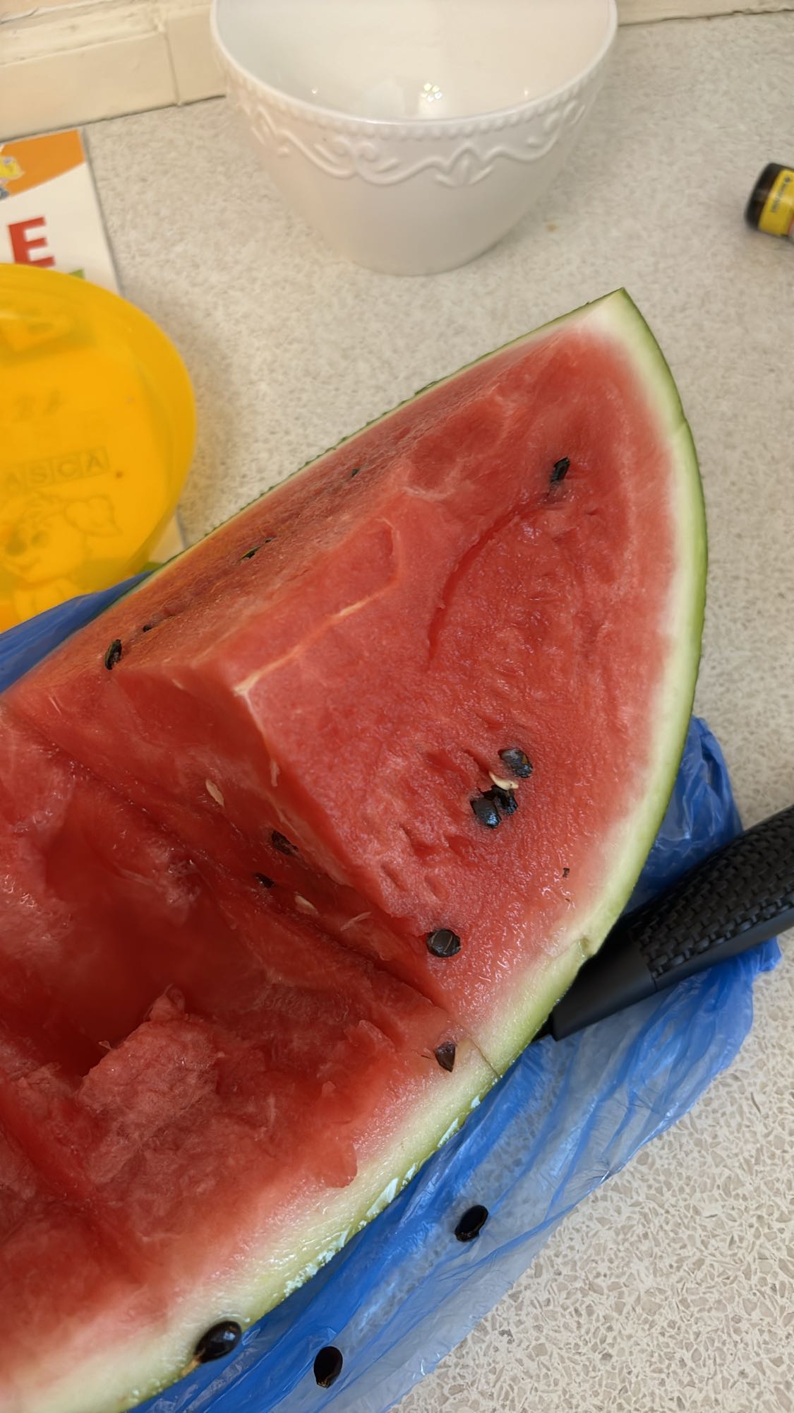 Felie de pepene roșu