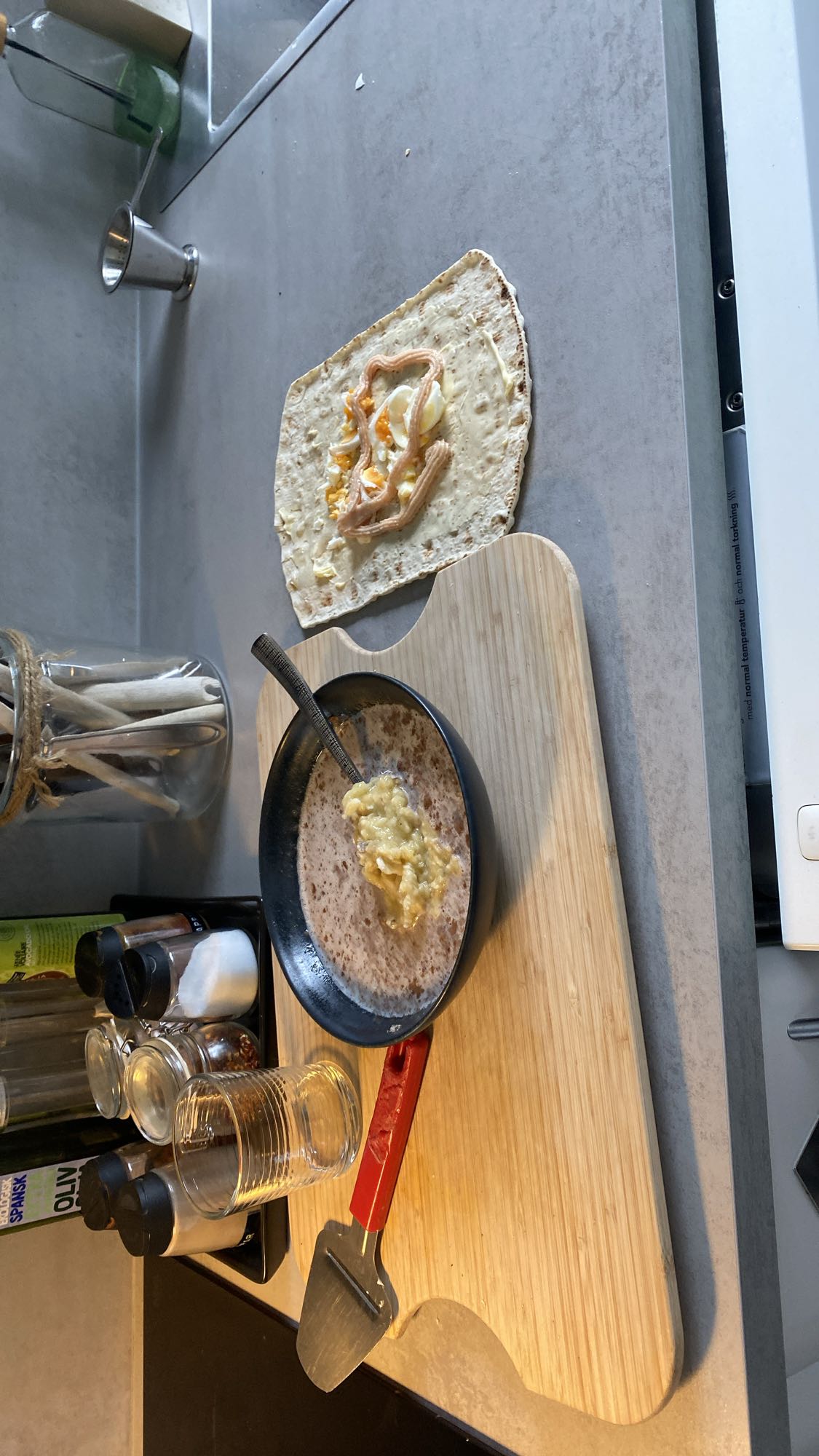 Frukostwrap & gröt