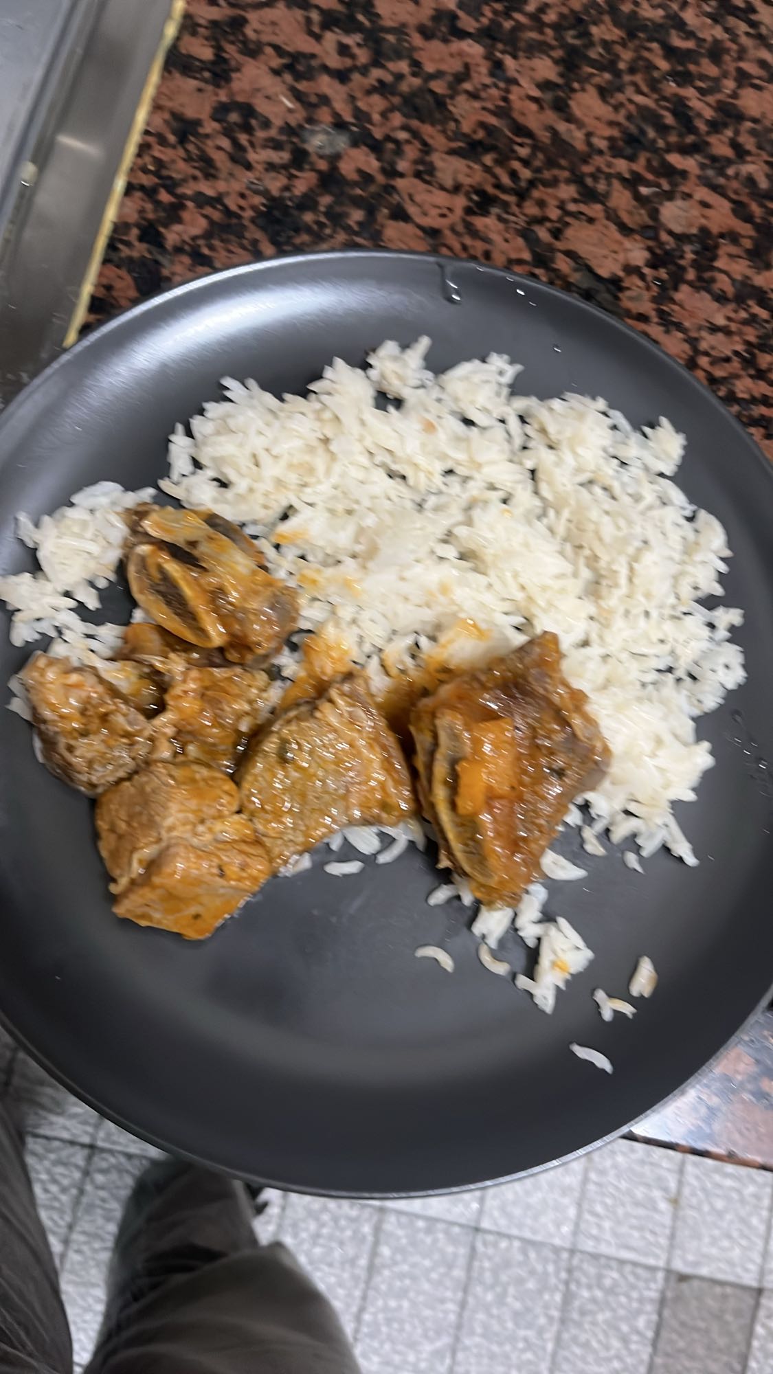 arroz con carne guisada