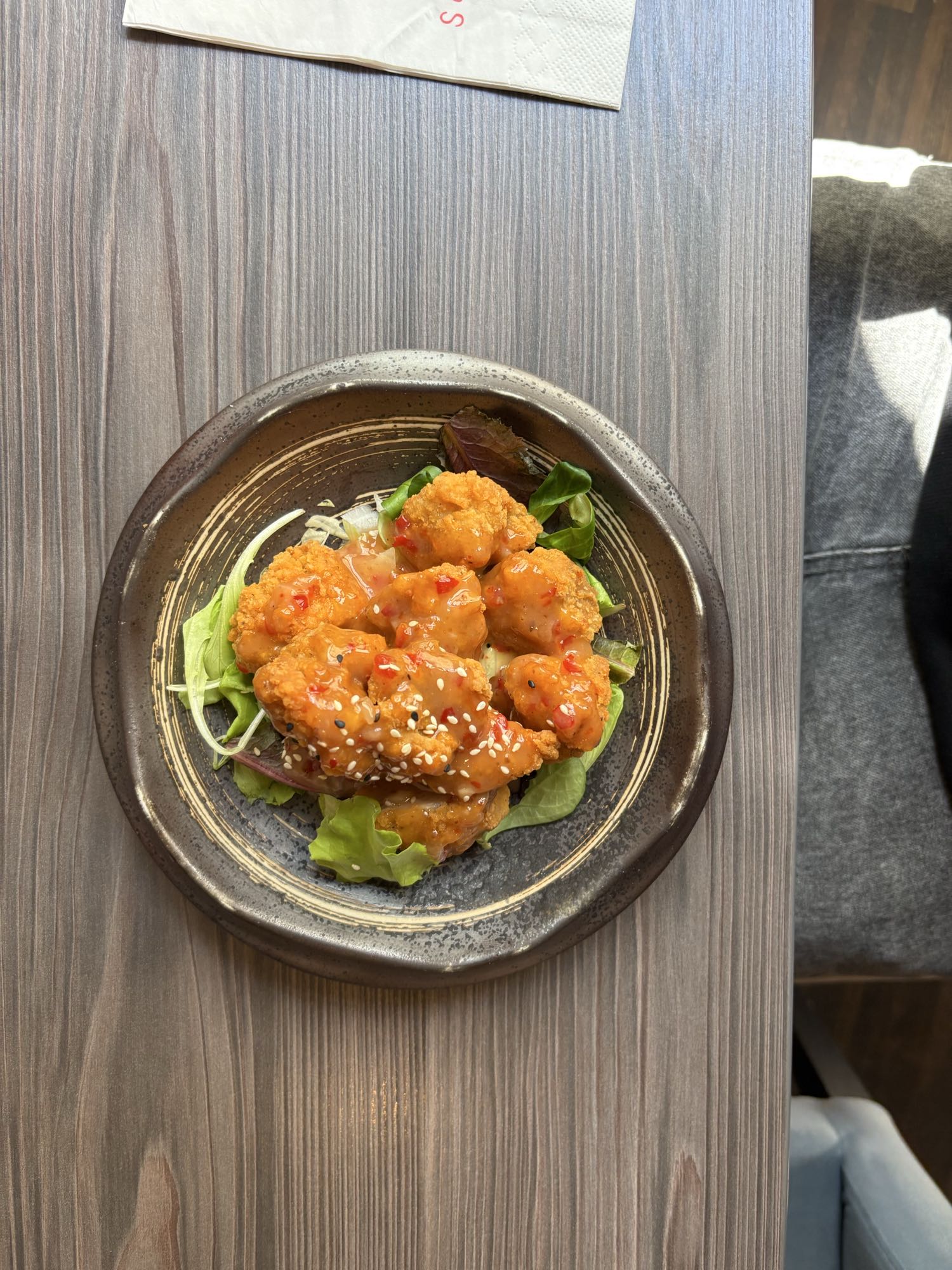 Spicy Fried Shrimp Salad