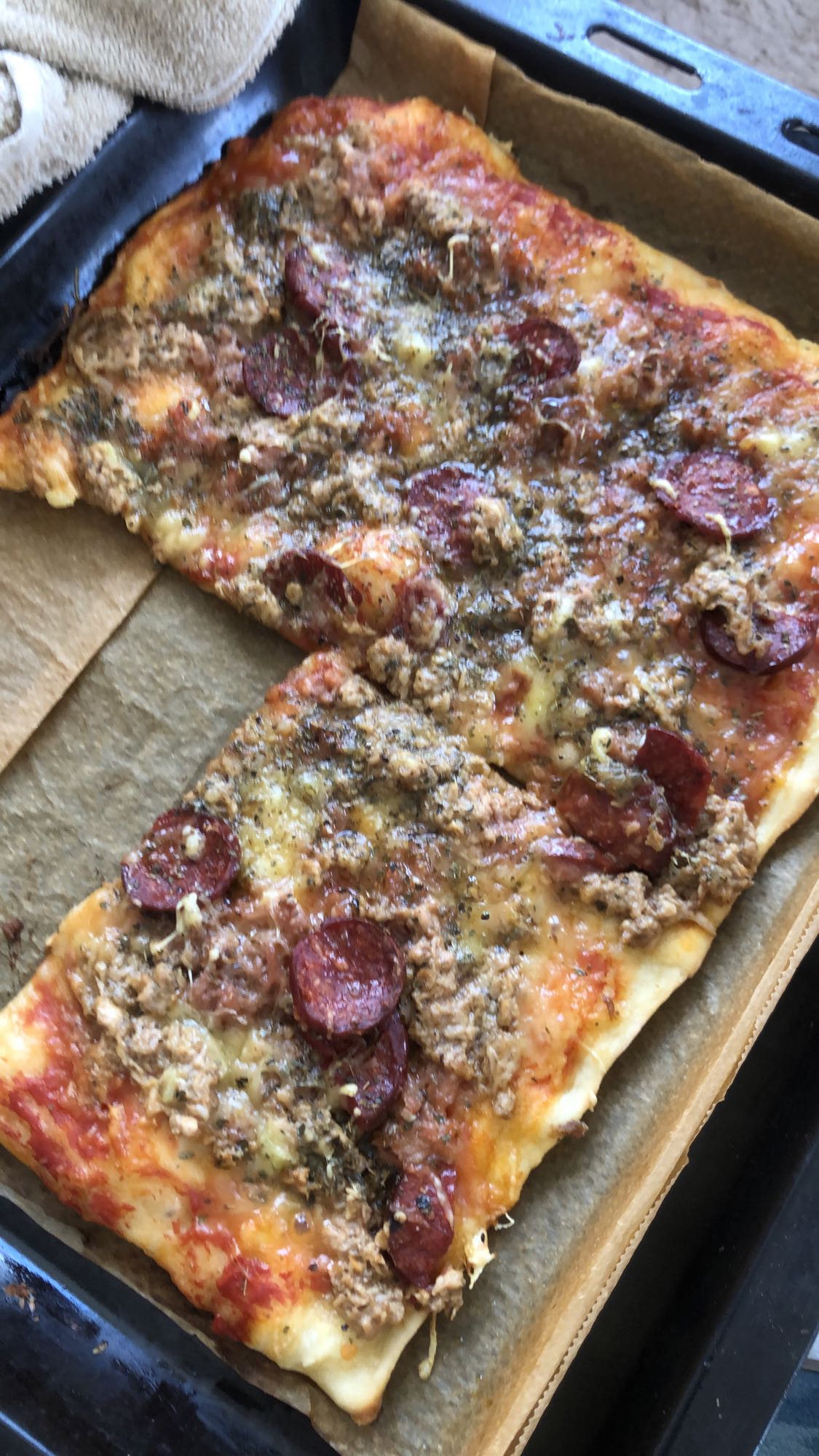 Homemade Meat Pizza